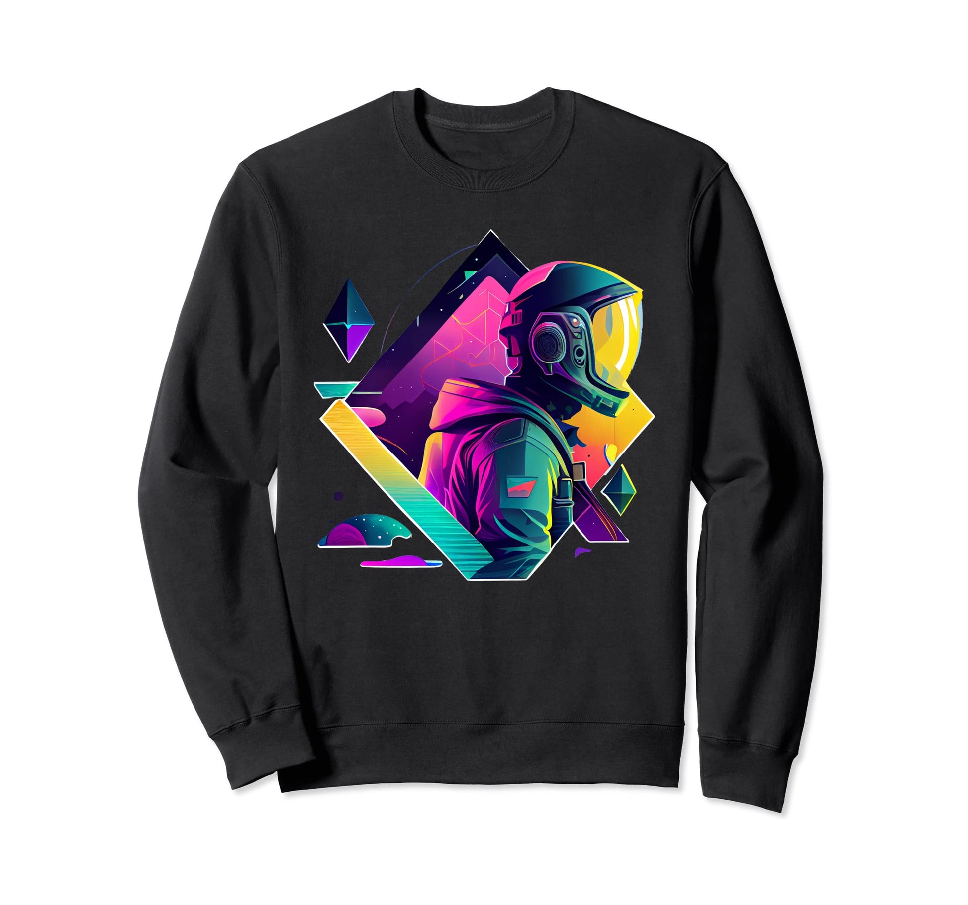 Astronaut Space Aesthetic Art Sweatshirt - Fun Novelty Design for Adults - T-Shirt, Sweatshirt, Hoodie