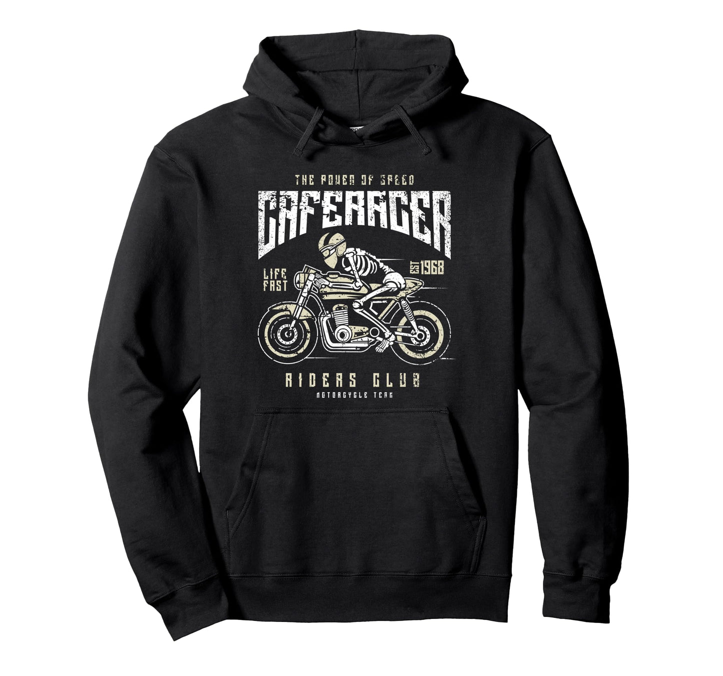Cafe Racer Motorcycle Race Hoodie - Novelty Apparel for Adults - T-Shirt, Sweatshirt, Hoodie