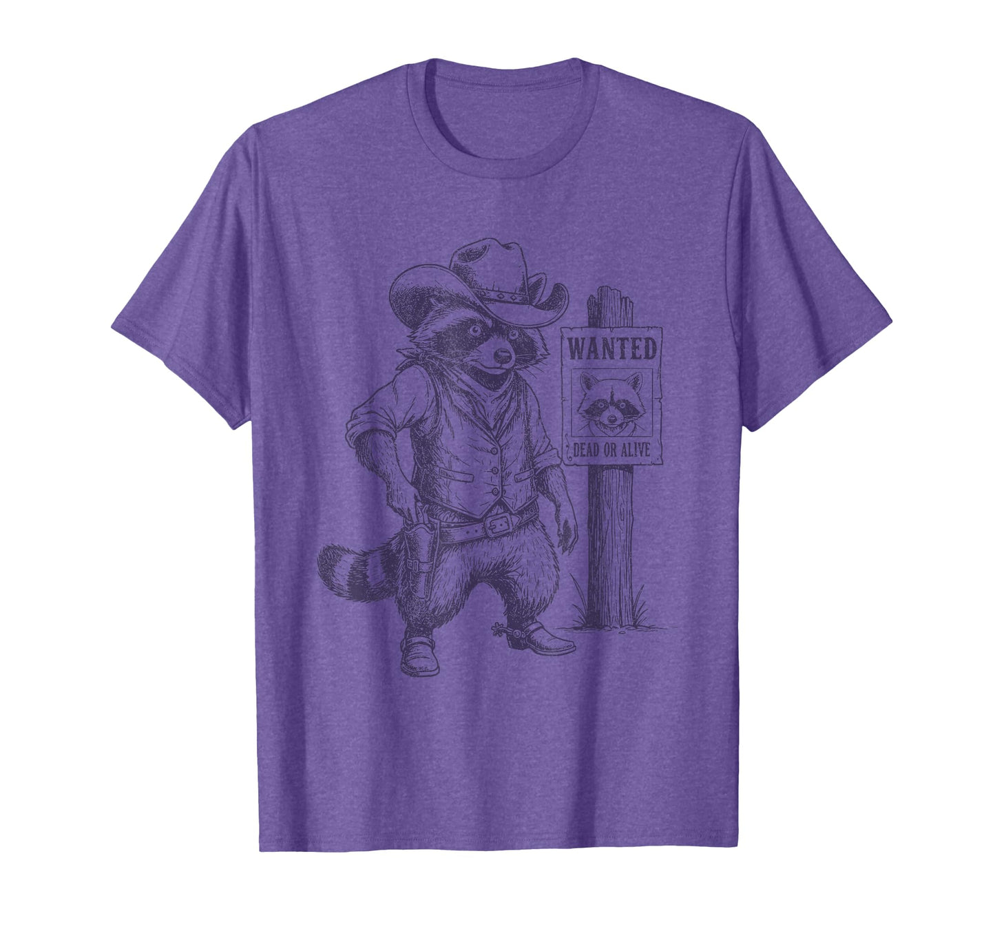 Raccoon Cowboy Western Outlaw T-Shirt - Casual Everyday Wear Unisex - T-Shirt, Sweatshirt, Hoodie
