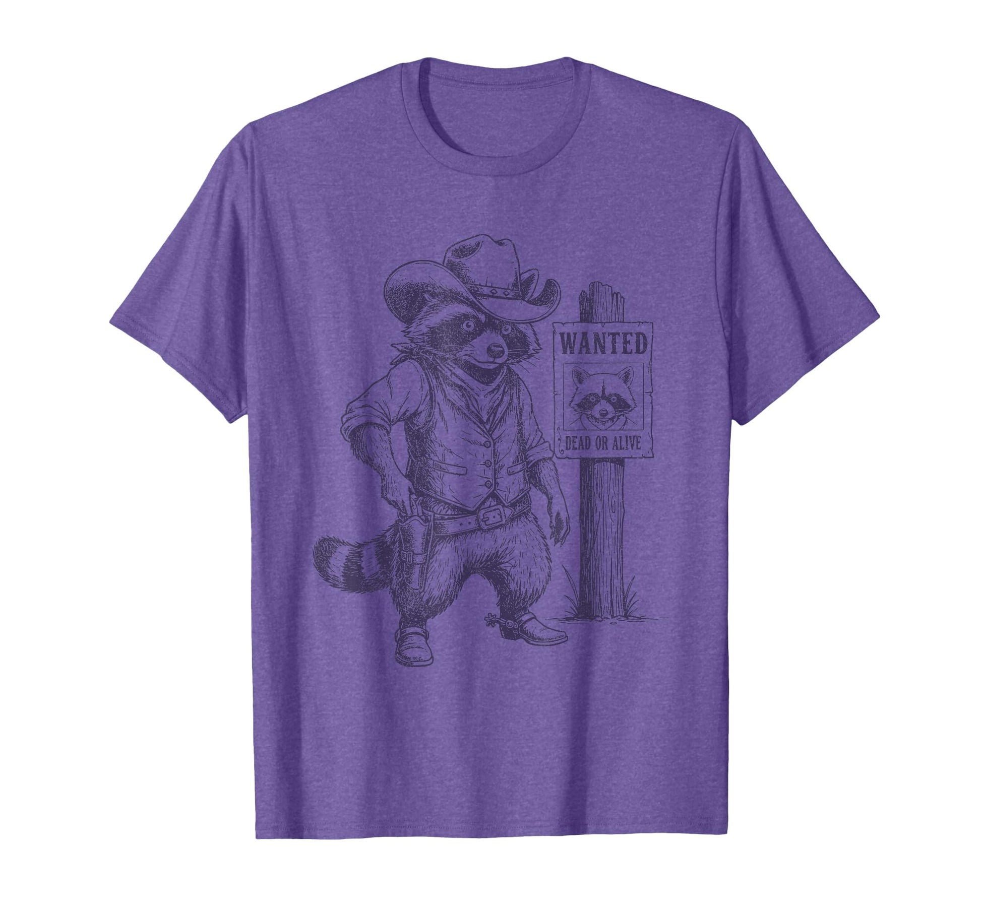 Raccoon Cowboy Western Outlaw T-Shirt - Casual Everyday Wear Unisex - T-Shirt, Sweatshirt, Hoodie