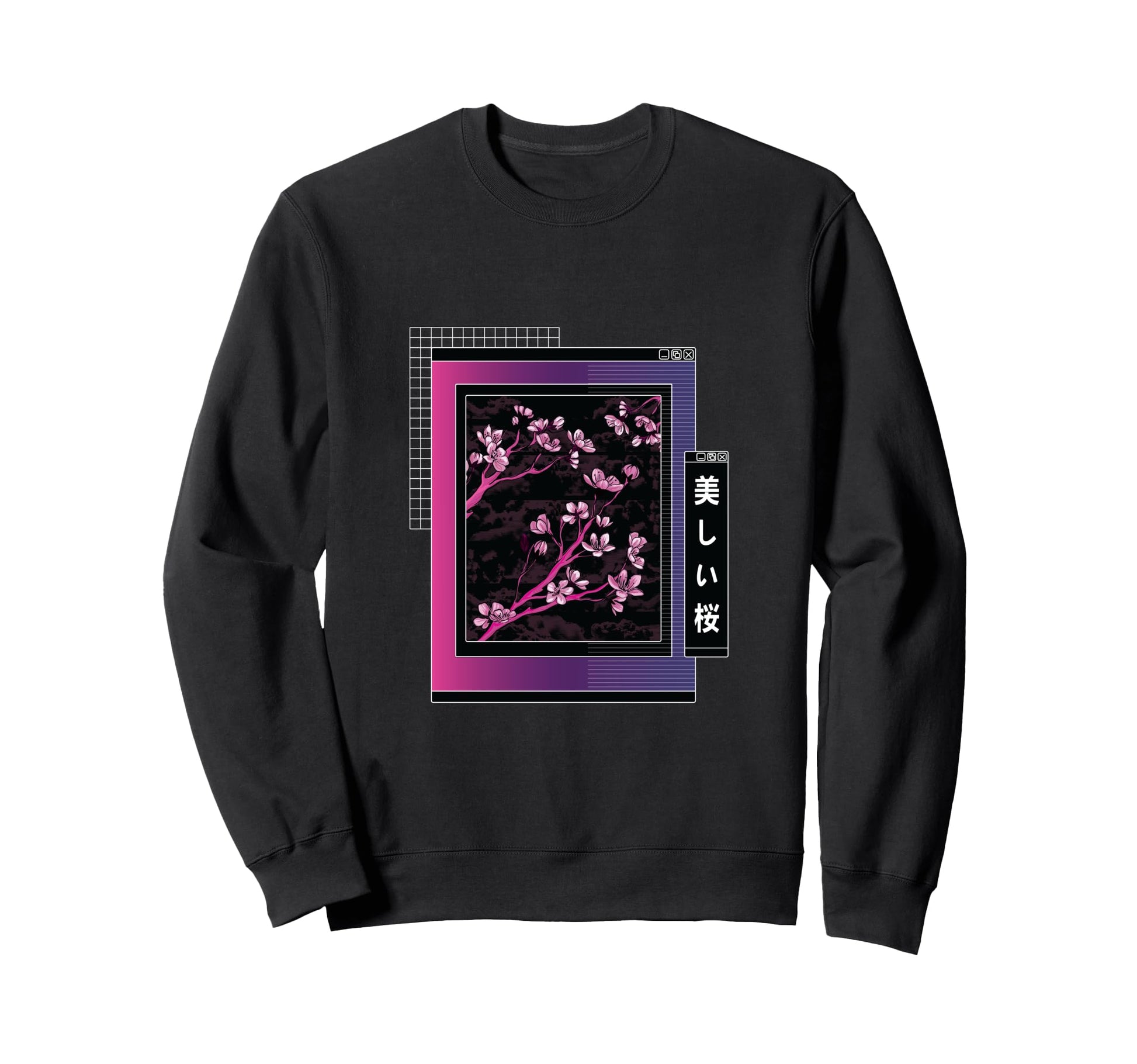 Sakura Tree Vaporwave Aesthetic Sweatshirt - Novelty Apparel Unisex - T-Shirt, Sweatshirt, Hoodie