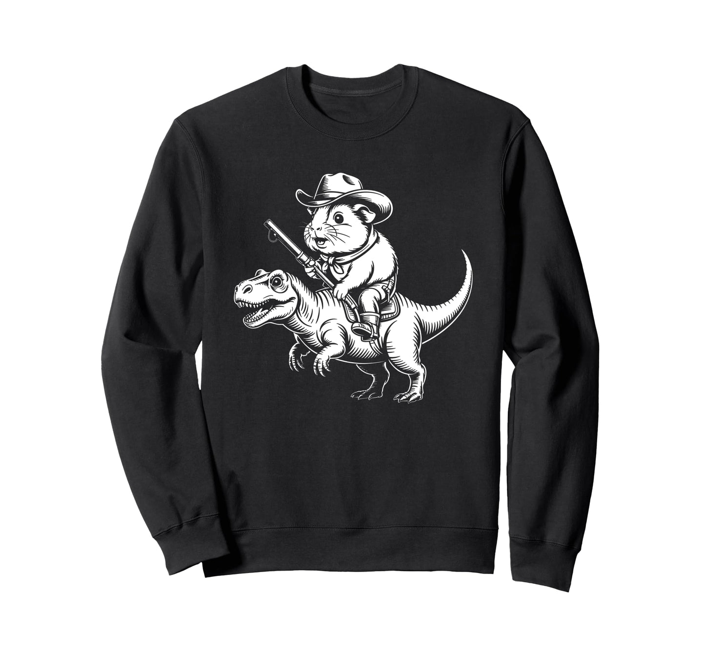 Guinea Pig Cowboy Dinosaur Accessoires Sweatshirt - Minimalist Print Unisex - T-Shirt, Sweatshirt, Hoodie