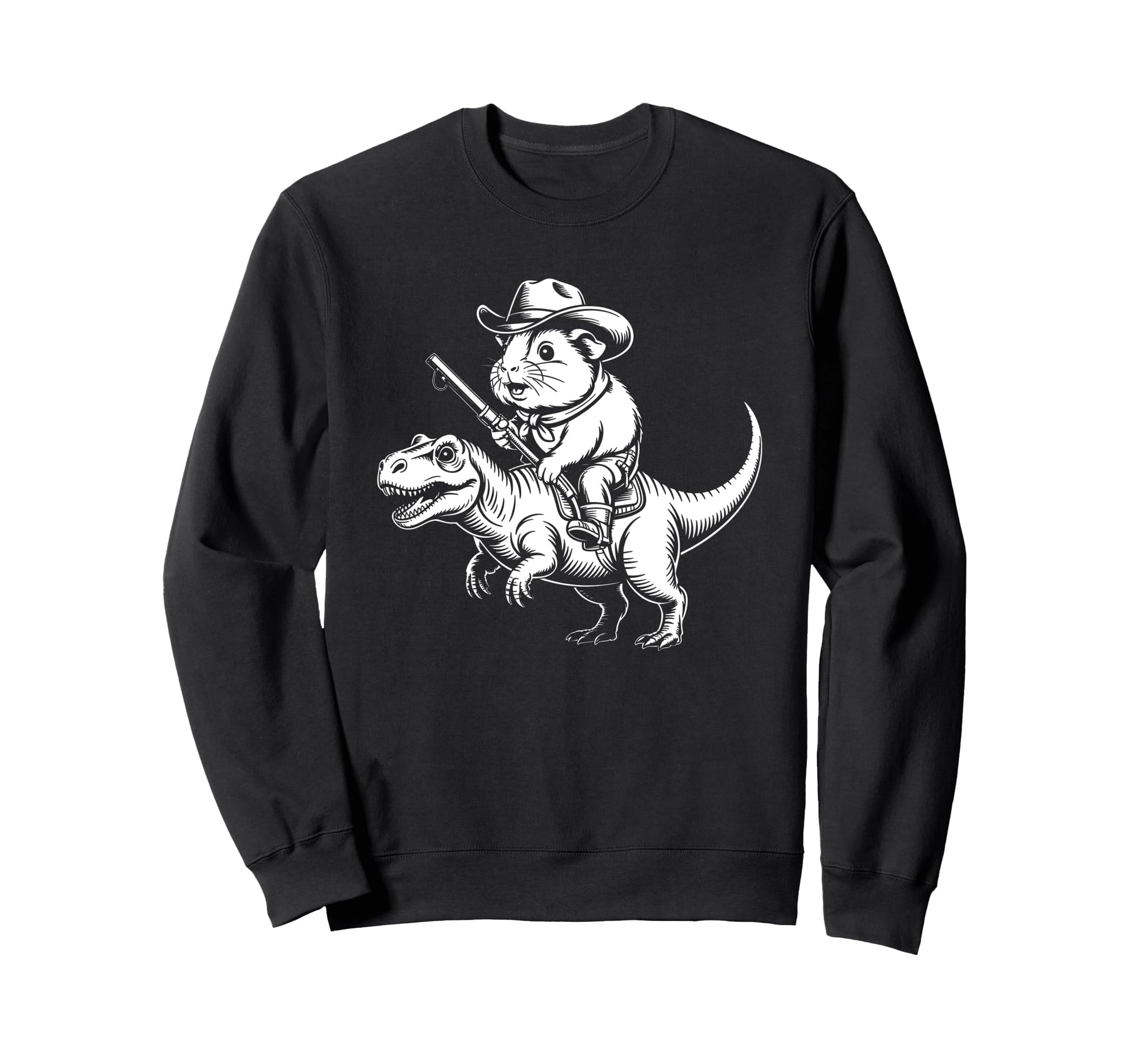 Guinea Pig Cowboy Dinosaur Accessoires Sweatshirt - Minimalist Print Unisex - T-Shirt, Sweatshirt, Hoodie