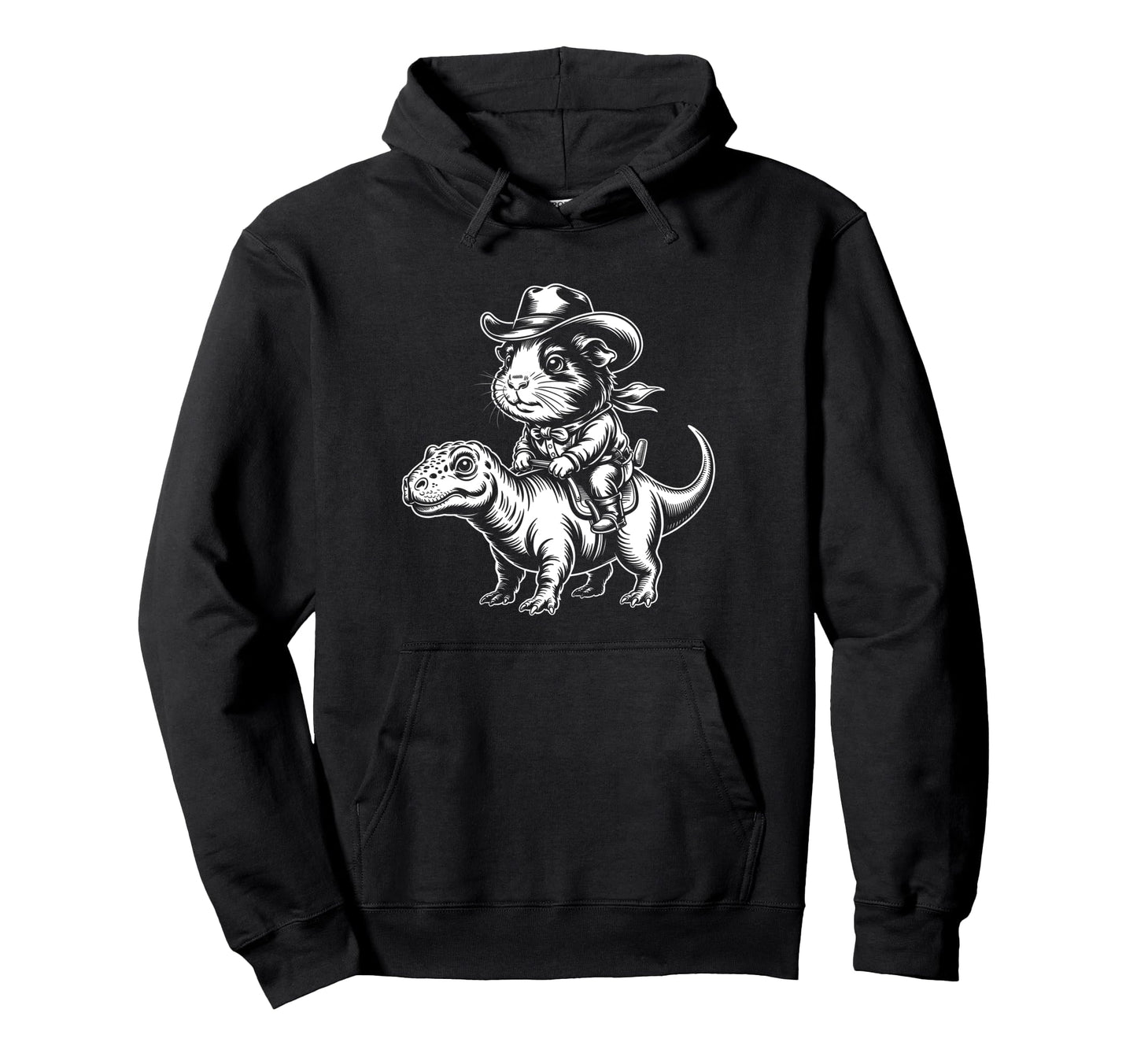 Guinea Pig Cowboy Dinosaur Accessoires Hoodie - Novelty Apparel for Adults - T-Shirt, Sweatshirt, Hoodie