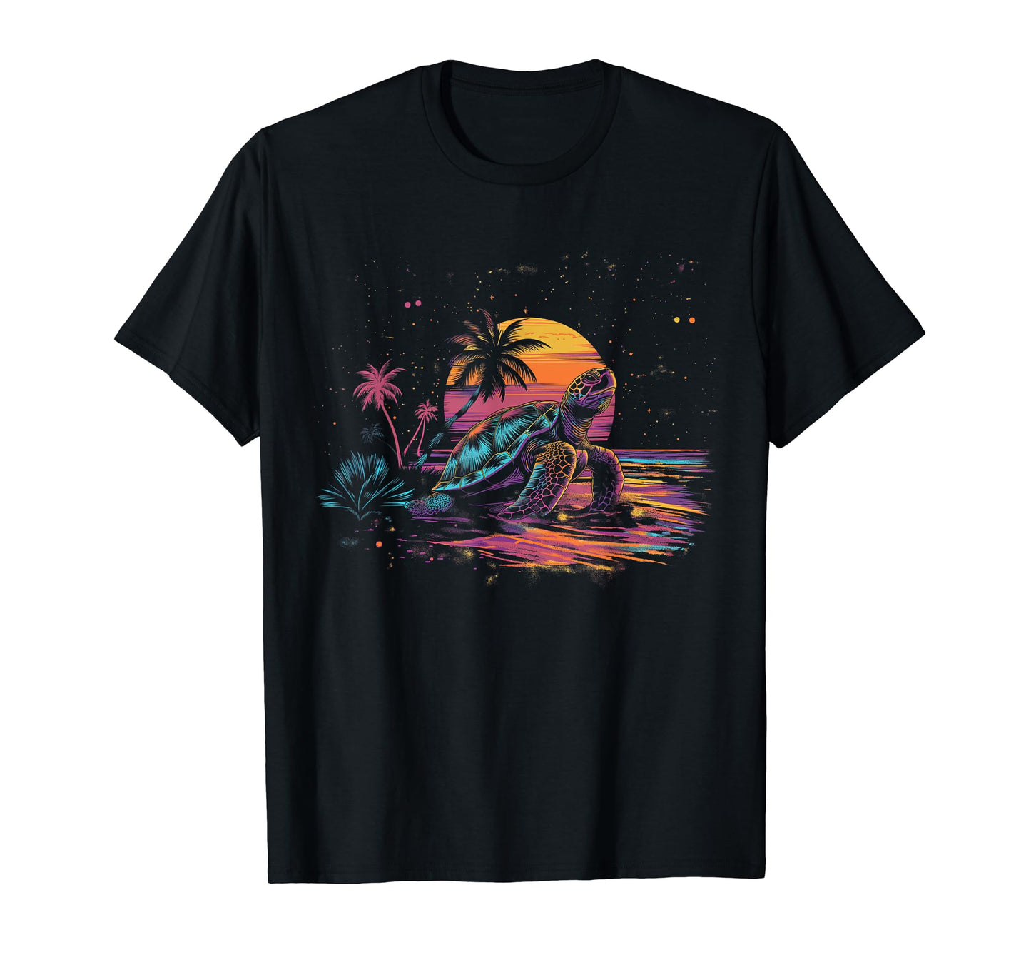 Turtle Vaporwave Aesthetic Synthwave 80S T-Shirt - Streetwear Style Unisex - T-Shirt, Sweatshirt, Hoodie