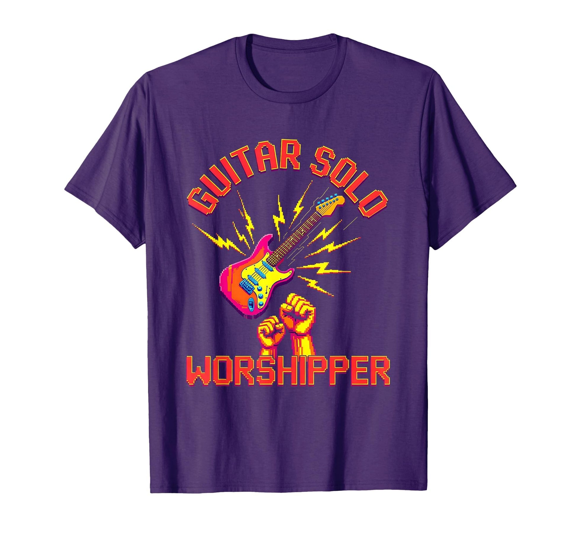 Guitar Solo Worshipper 90S Band Music T-Shirt - Custom Art Print for Adults - T-Shirt, Sweatshirt, Hoodie