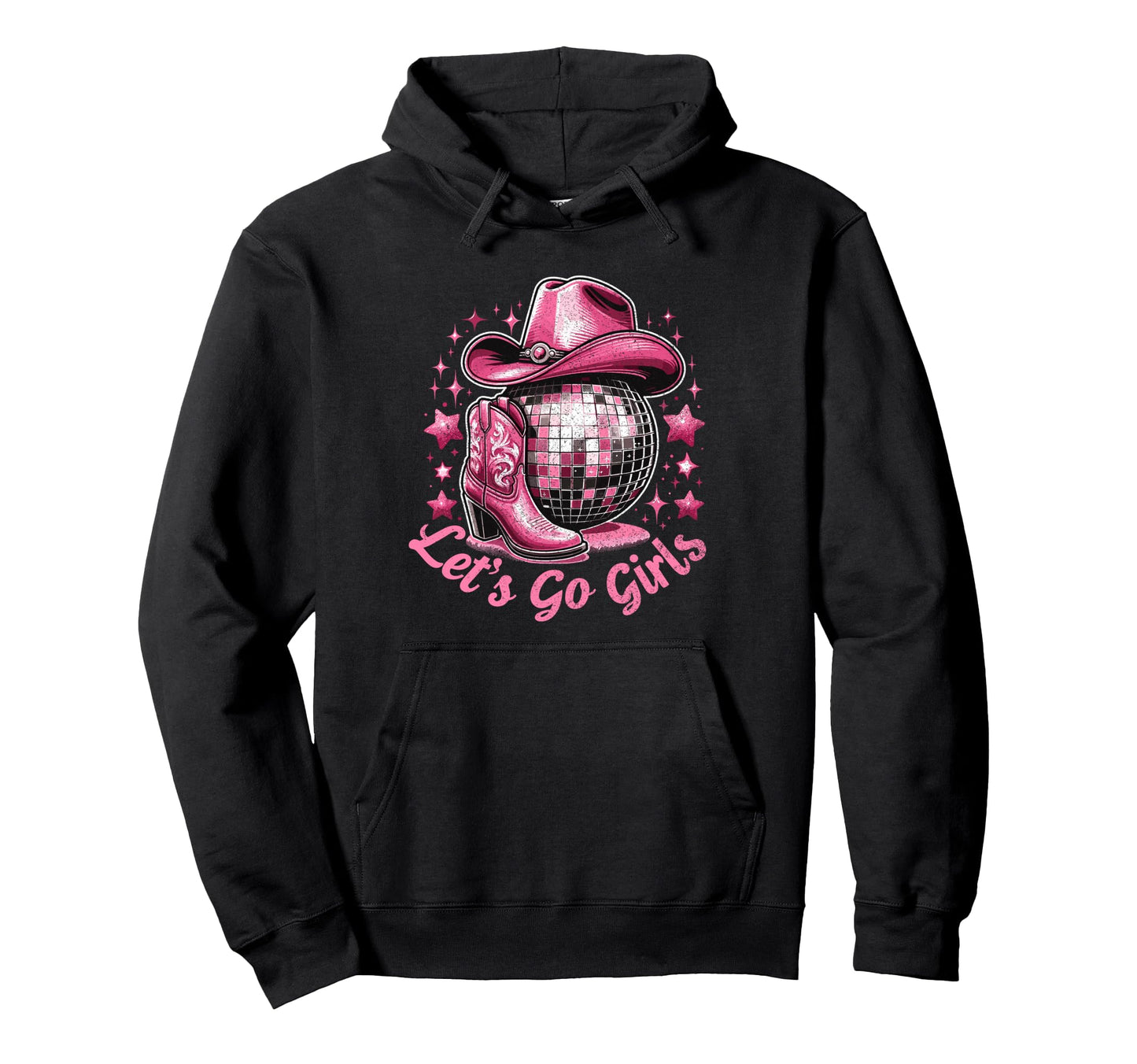 Western Cowgirl Rodeo Disco Hoodie - Streetwear Style for Adults - T-Shirt, Sweatshirt, Hoodie