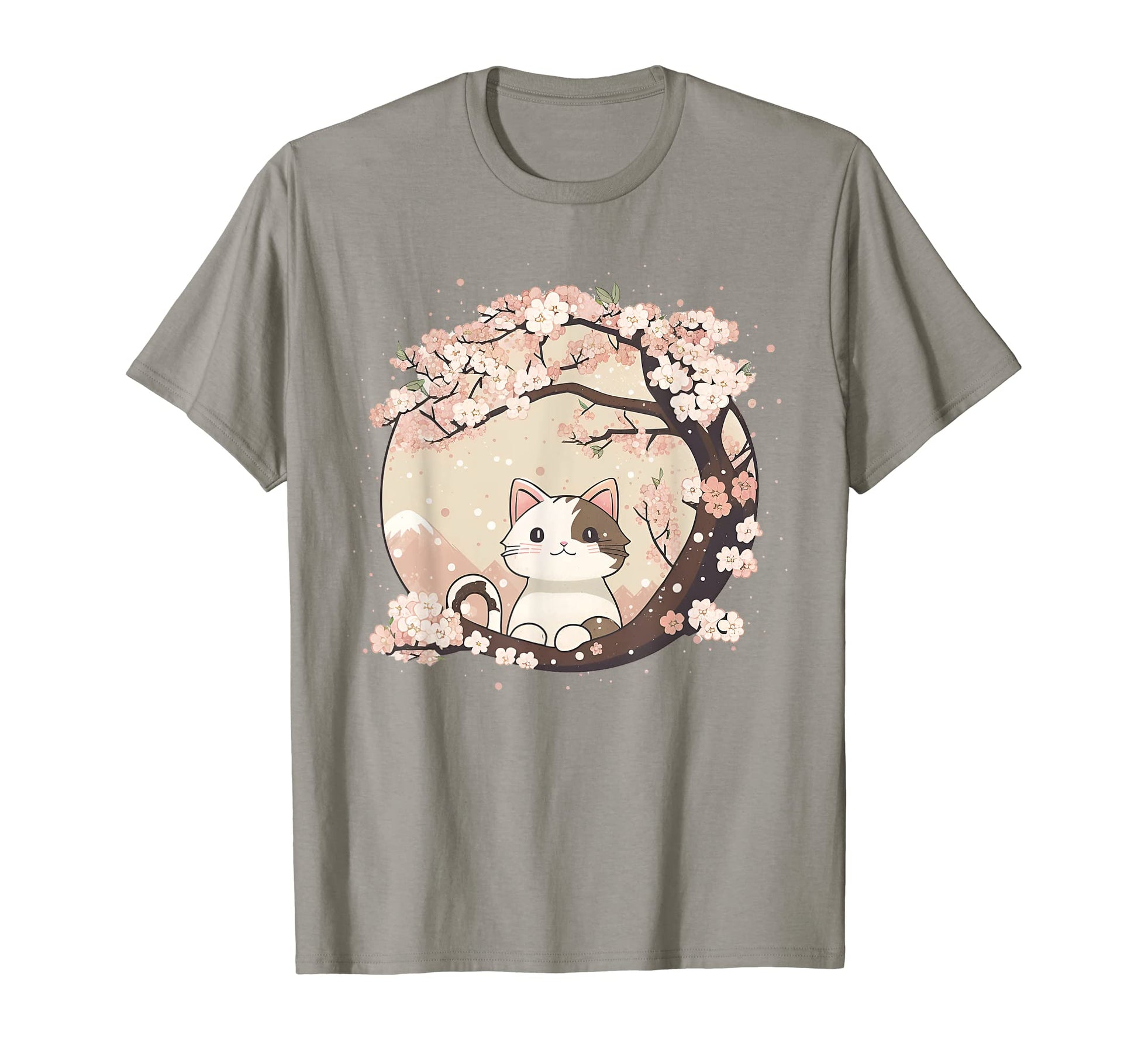 Cat Japanese Aesthetic Vaporwave Cherry T-Shirt - Unique Graphic Men Women - T-Shirt, Sweatshirt, Hoodie