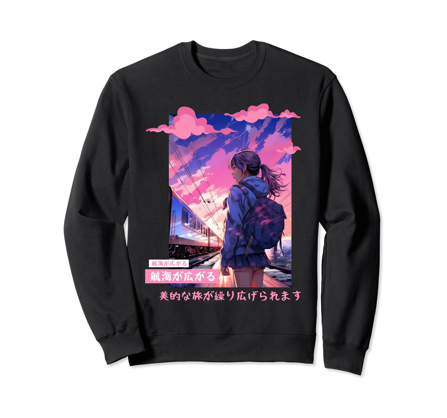 Japanese Aesthetic Countryside Kawaii Sweatshirt - Graphic Print Unisex - T-Shirt, Sweatshirt, Hoodie