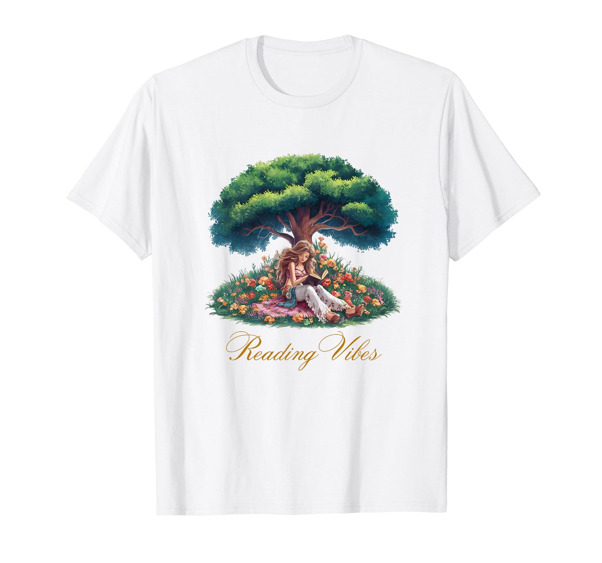 Boho Reading Vibes T-Shirt - Minimalist Print Men Women - T-Shirt, Sweatshirt, Hoodie