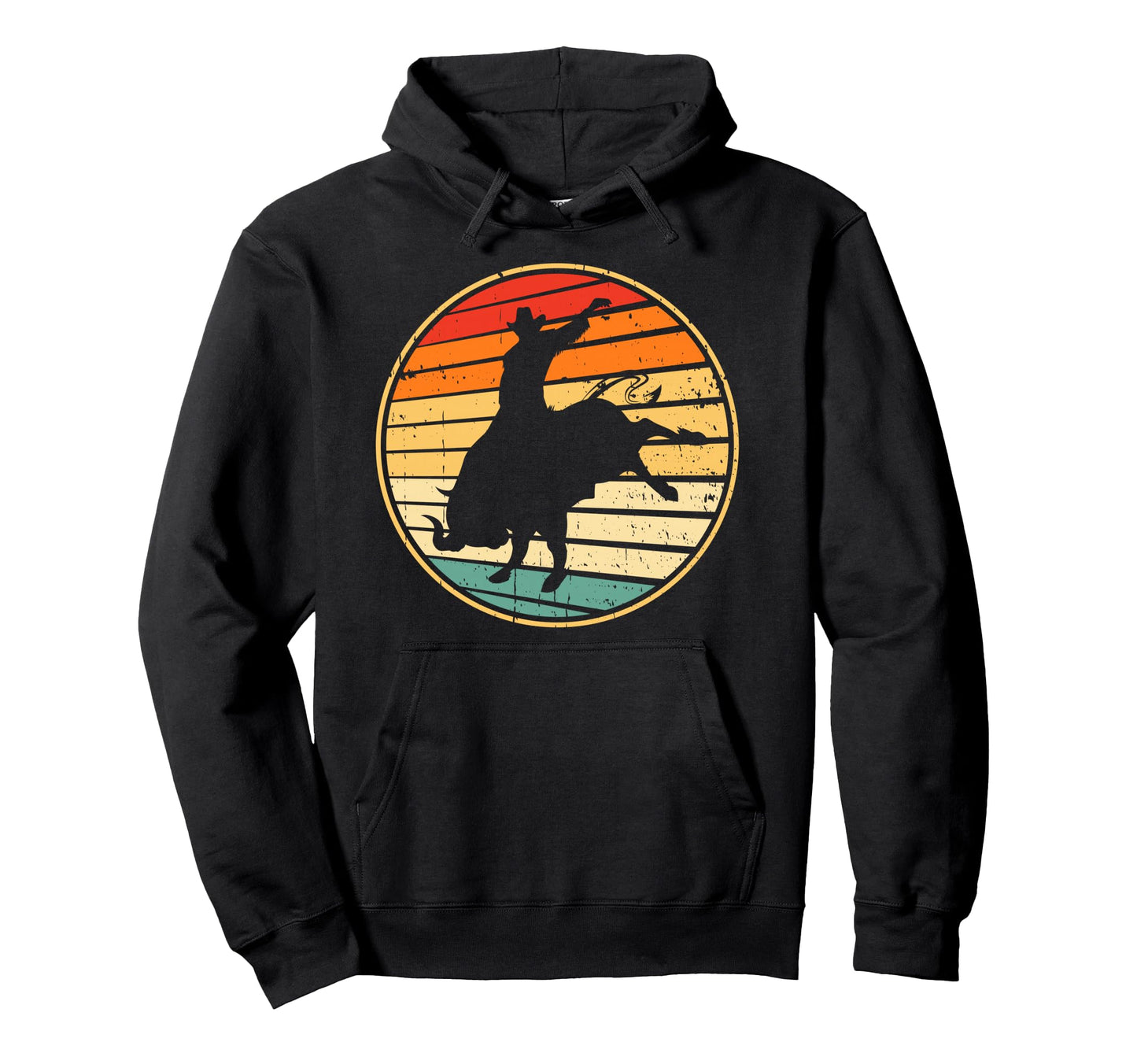 Bull Riding Western Country Cowboy Rodeo Hoodie - Trendy Graphic for Adults - T-Shirt, Sweatshirt, Hoodie