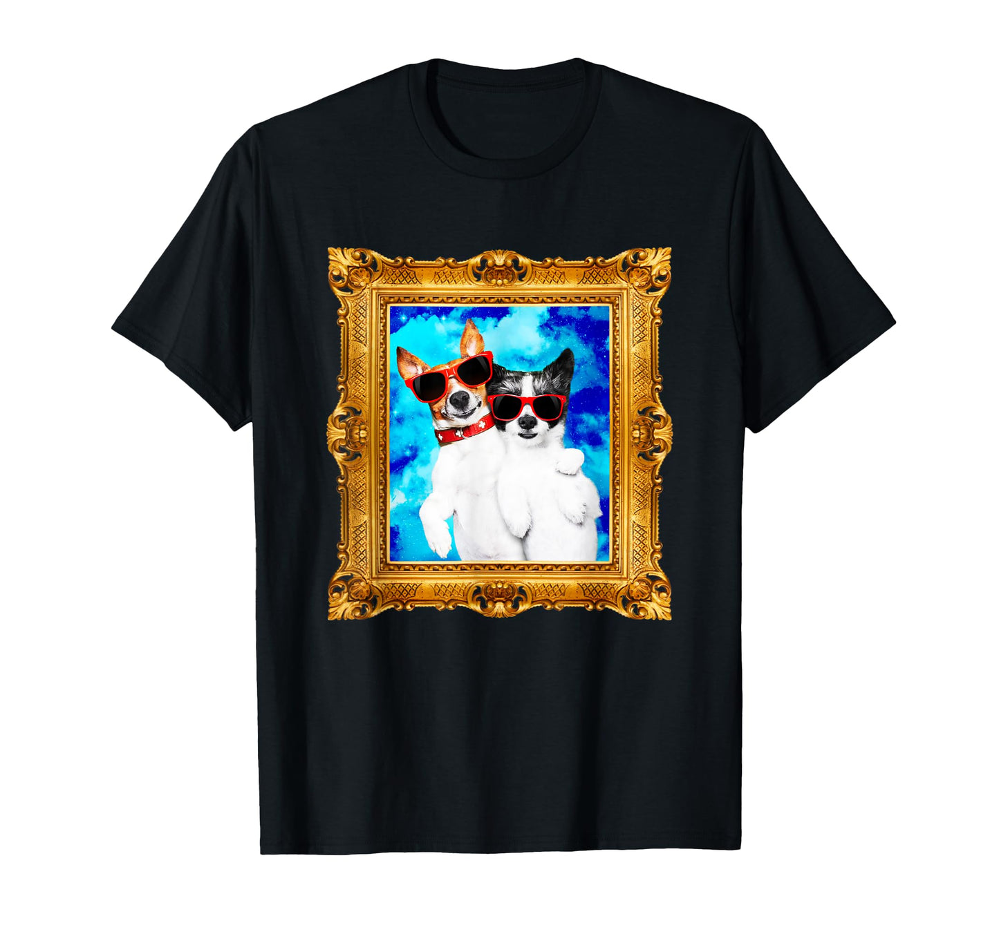 Funny Dogs Portrait Retrowave T-Shirt - Novelty Apparel for Adults - T-Shirt, Sweatshirt, Hoodie