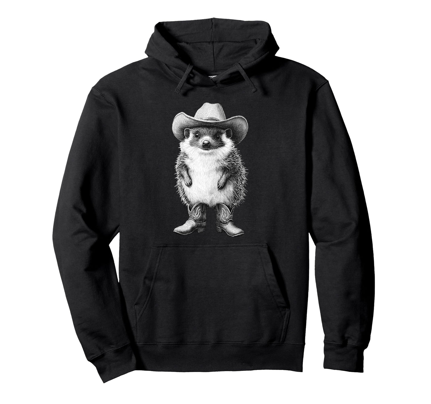 Hedgehog Cowboy Rodeo Cowgirl Western Hoodie - Streetwear Style Men Women - T-Shirt, Sweatshirt, Hoodie