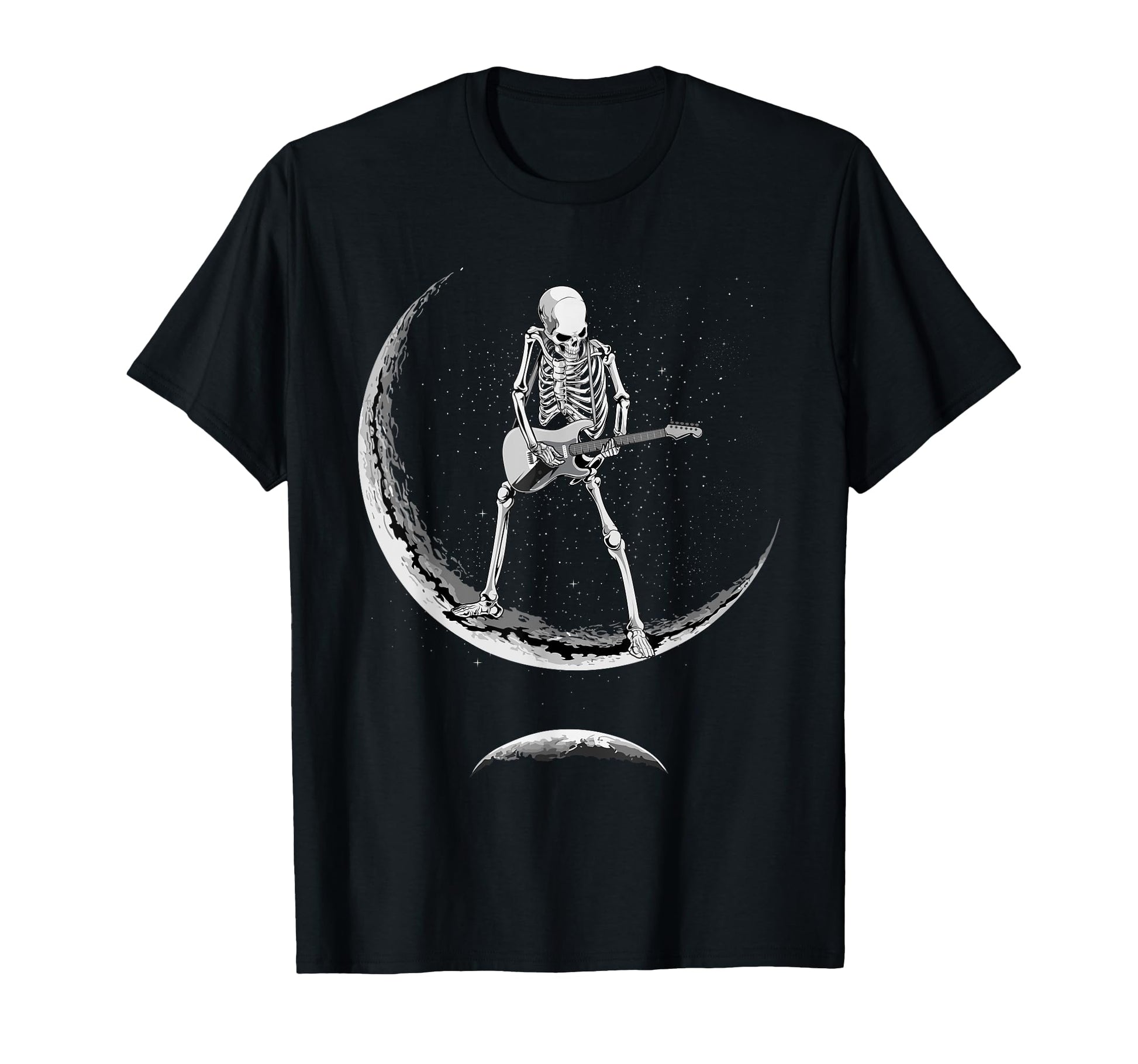 Rock Skeleton Moon Funny Halloween Rock T-Shirt - Novelty Apparel Unisex - T-Shirt, Sweatshirt, Hoodie