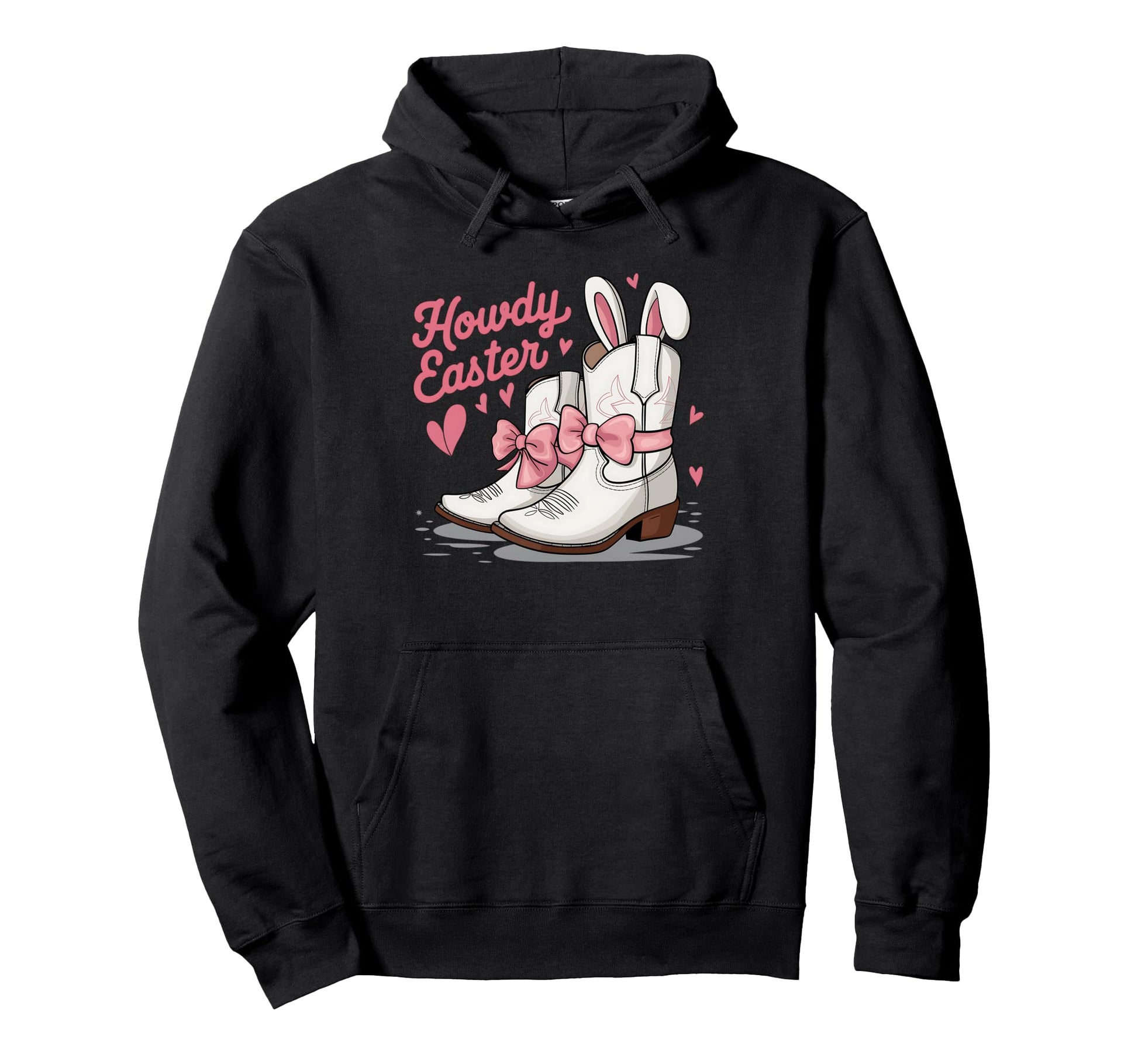 Howdy Easter Bunny Ears Western Country Hoodie - Novelty Apparel Men Women - T-Shirt, Sweatshirt, Hoodie