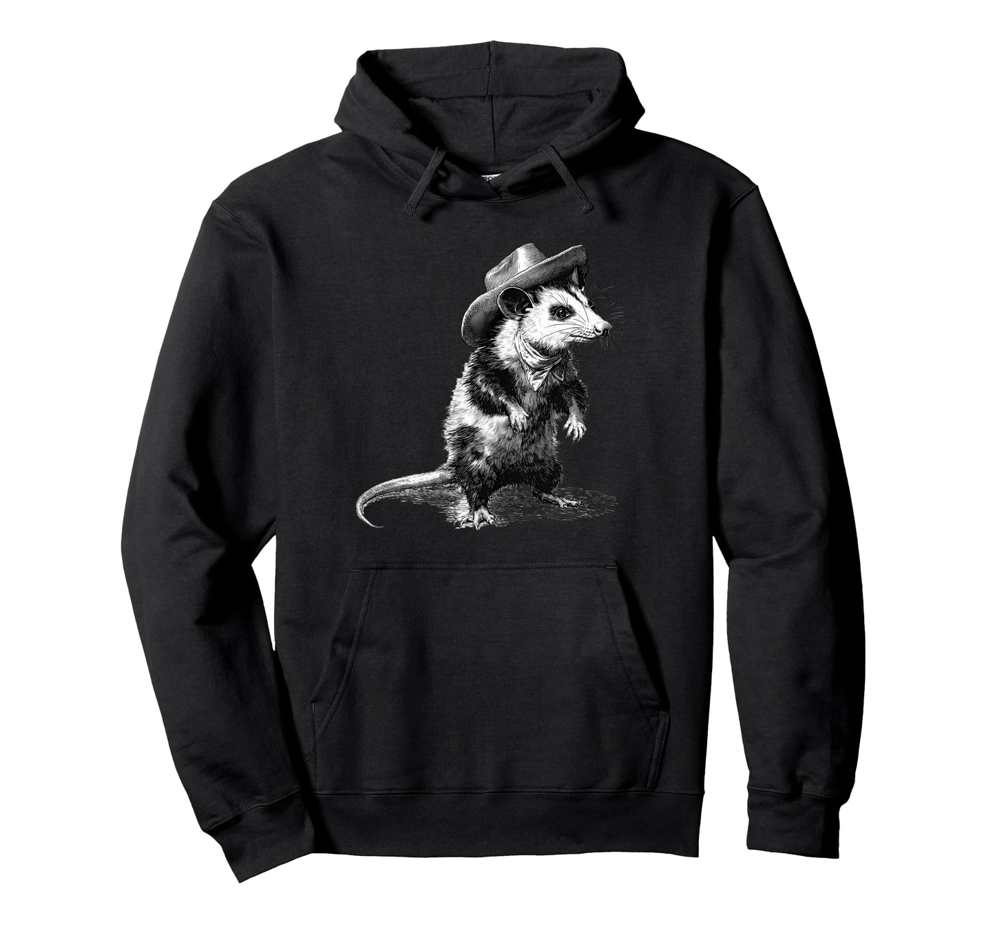 Opossum Cowboy Rodeo Cowgirl Western Hoodie - Fun Novelty Design Men Women - T-Shirt, Sweatshirt, Hoodie