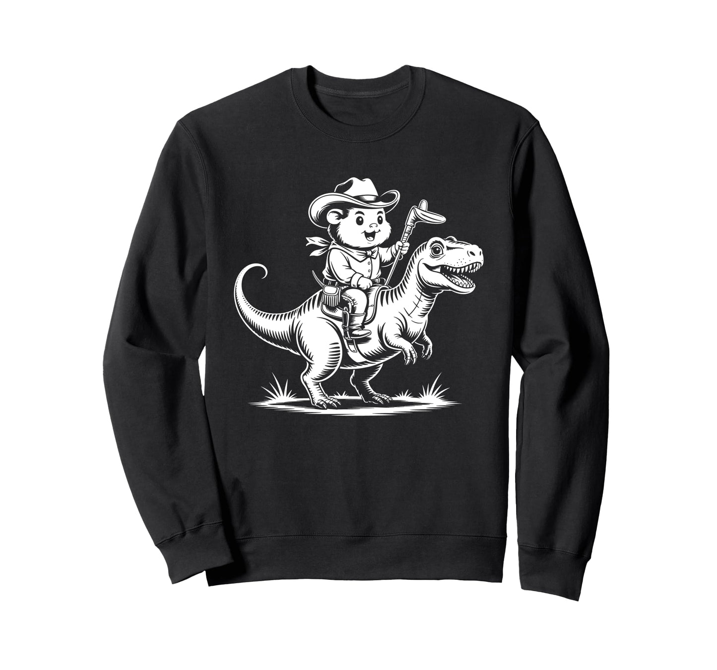 Guinea Pig Cowboy Dinosaur Sweatshirt - Casual Everyday Wear Unisex - T-Shirt, Sweatshirt, Hoodie