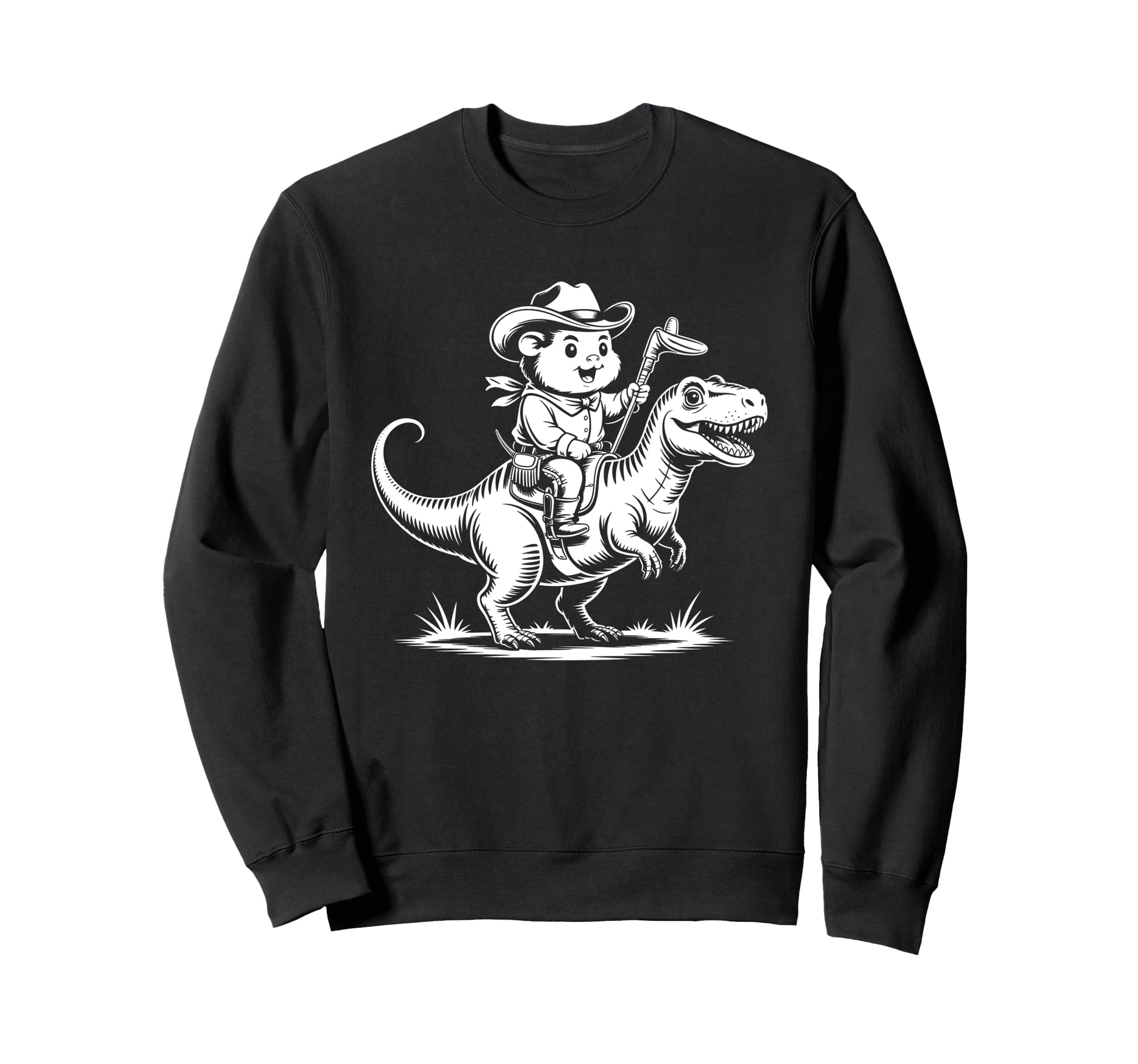 Guinea Pig Cowboy Dinosaur Sweatshirt - Casual Everyday Wear Unisex - T-Shirt, Sweatshirt, Hoodie