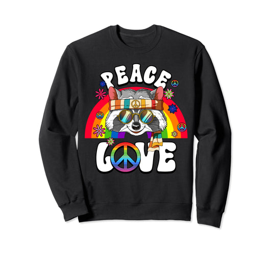 60S 70S Costume Peace Love Hippie Sweatshirt - Minimalist Print Men Women - T-Shirt, Sweatshirt, Hoodie