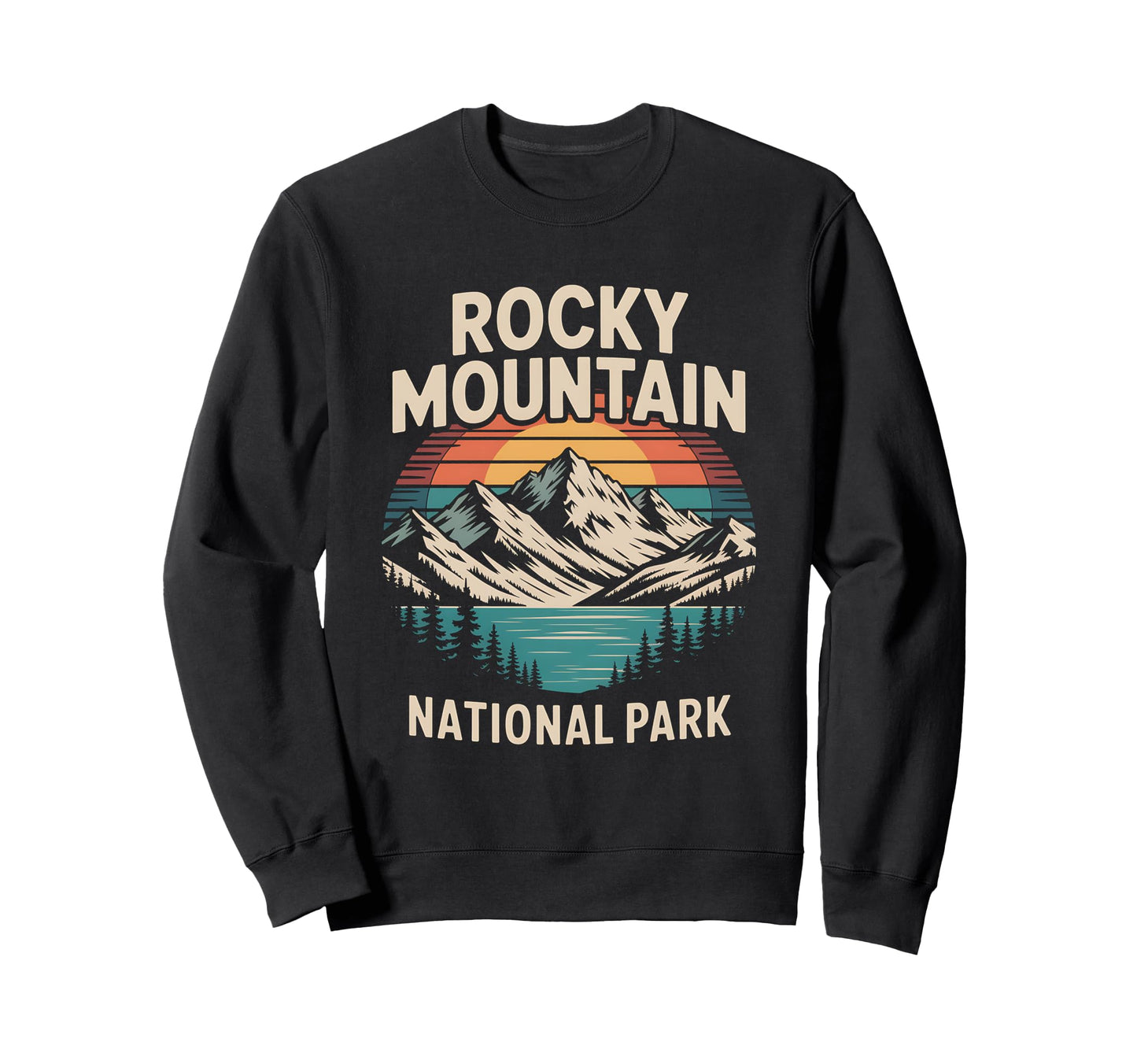 Rocky Mountain National Park Hiking Sweatshirt - Graphic Print Unisex - T-Shirt, Sweatshirt, Hoodie