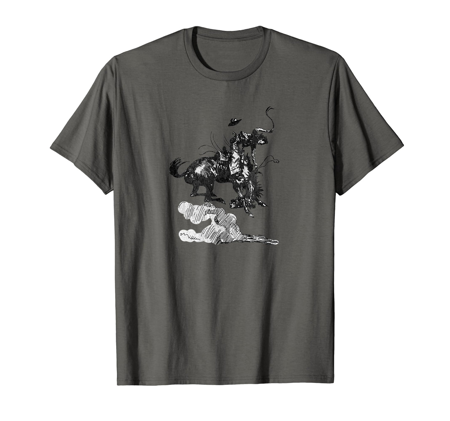 Wild West Western Cowboy And Bucking T-Shirt - Fun Novelty Design Unisex - T-Shirt, Sweatshirt, Hoodie