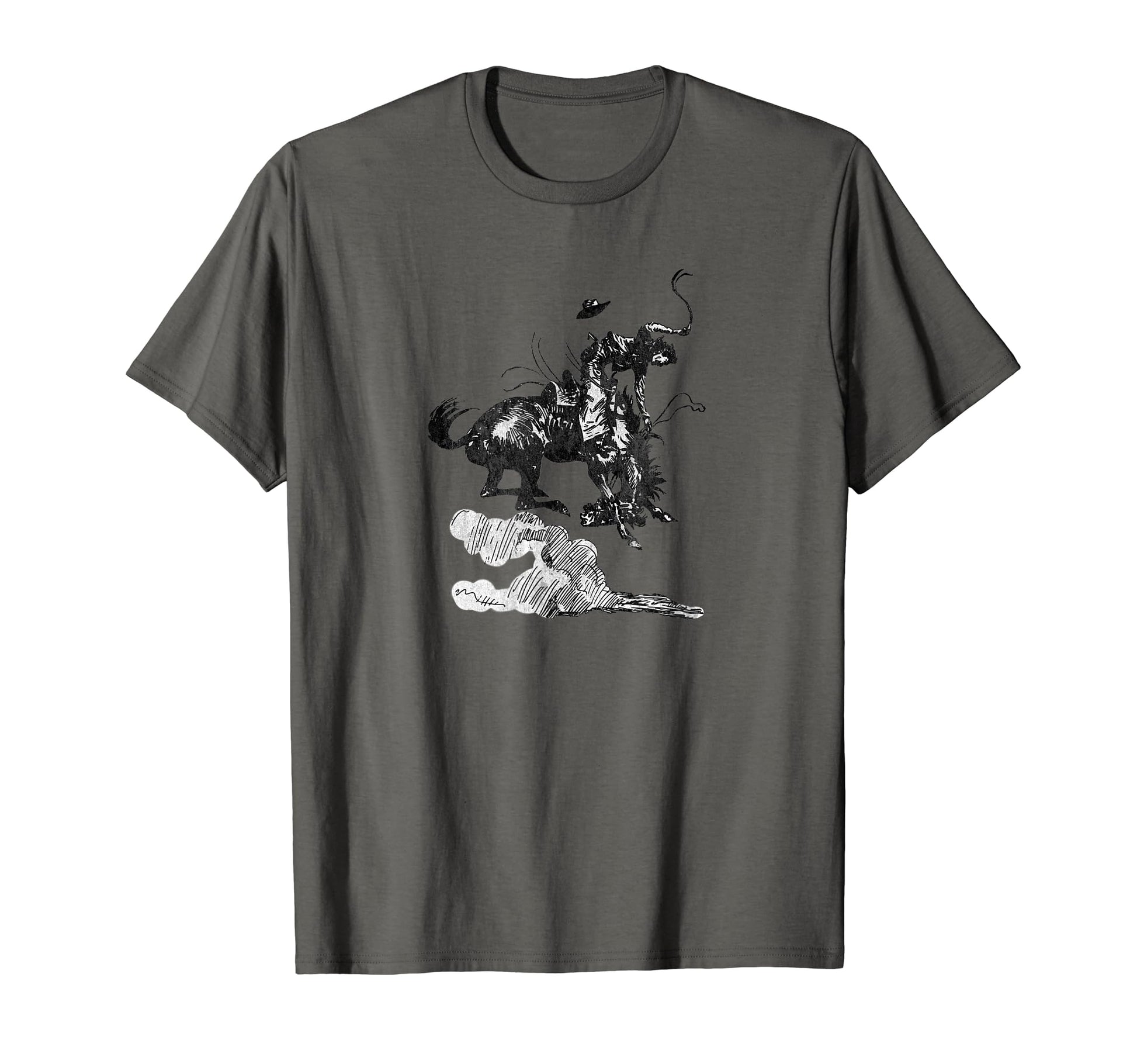 Wild West Western Cowboy And Bucking T-Shirt - Fun Novelty Design Unisex - T-Shirt, Sweatshirt, Hoodie