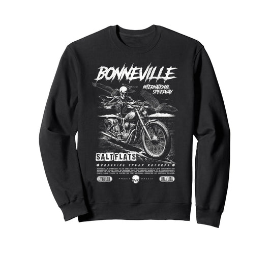 Bonneville Salt Flats Motorcycle Racing Sweatshirt - Unique Graphic Unisex - T-Shirt, Sweatshirt, Hoodie