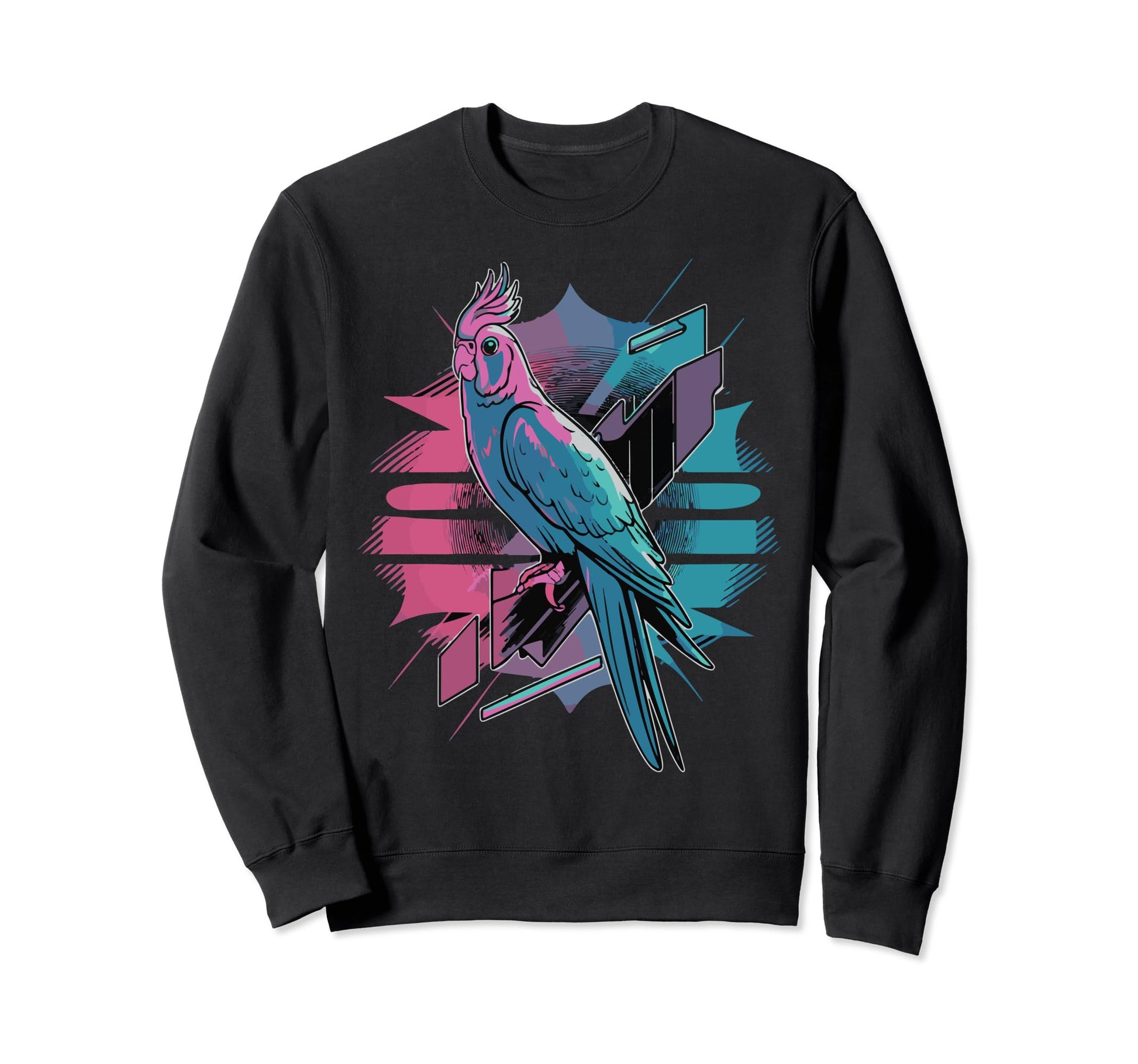 Vaporwave Cockatiel Aesthetic Sweatshirt - Streetwear Style for Adults - T-Shirt, Sweatshirt, Hoodie