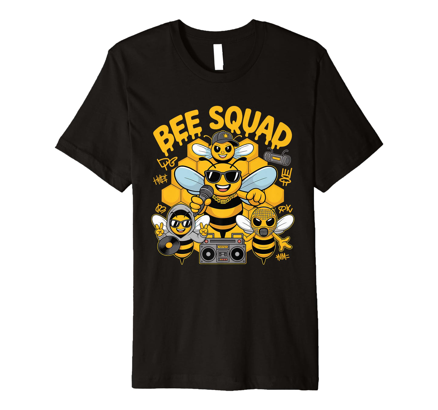 Bees Hip Hop Dance Crew Old School Rap T-Shirt - Unique Graphic Unisex - T-Shirt, Sweatshirt, Hoodie