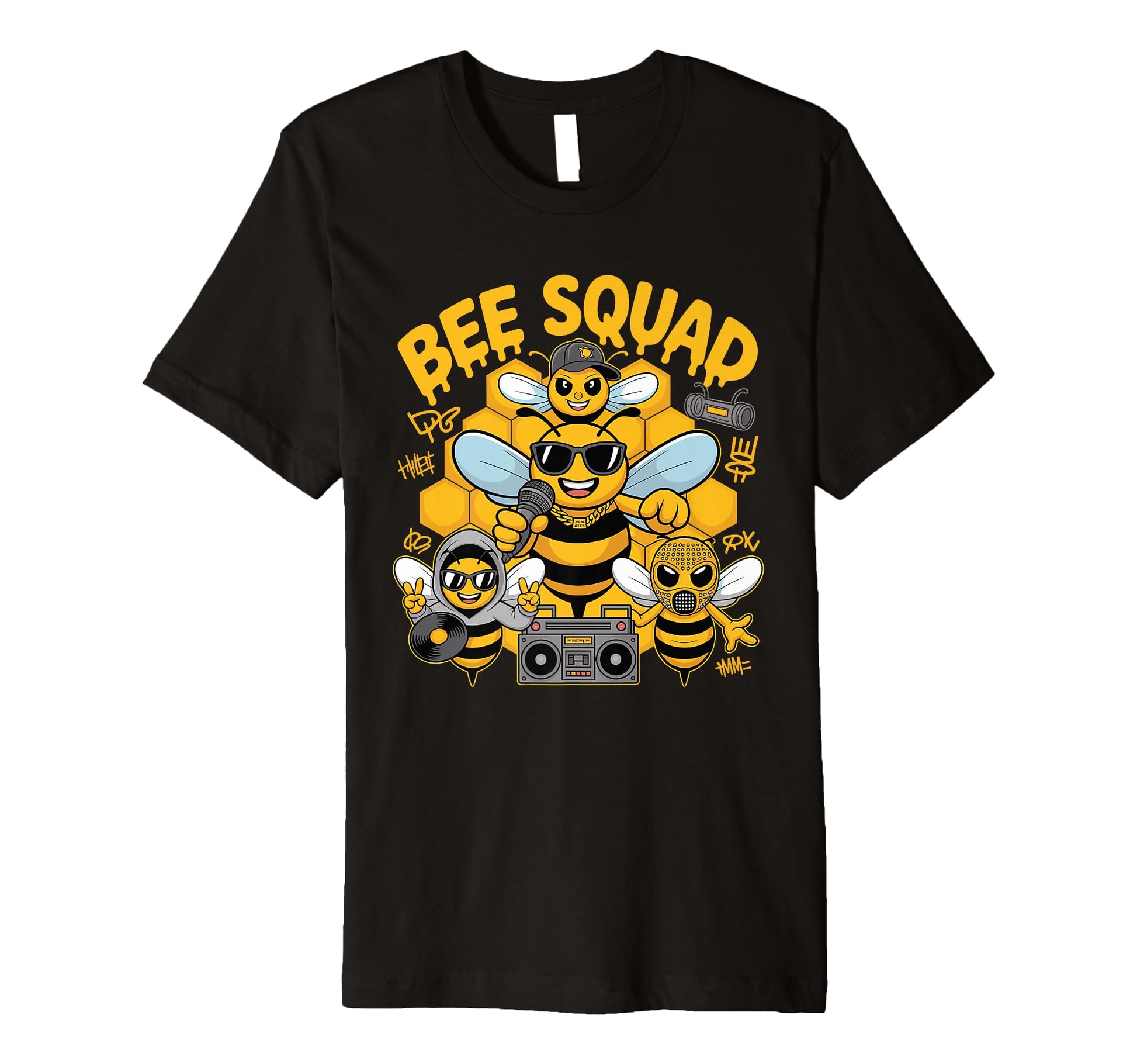 Bees Hip Hop Dance Crew Old School Rap T-Shirt - Unique Graphic Unisex - T-Shirt, Sweatshirt, Hoodie