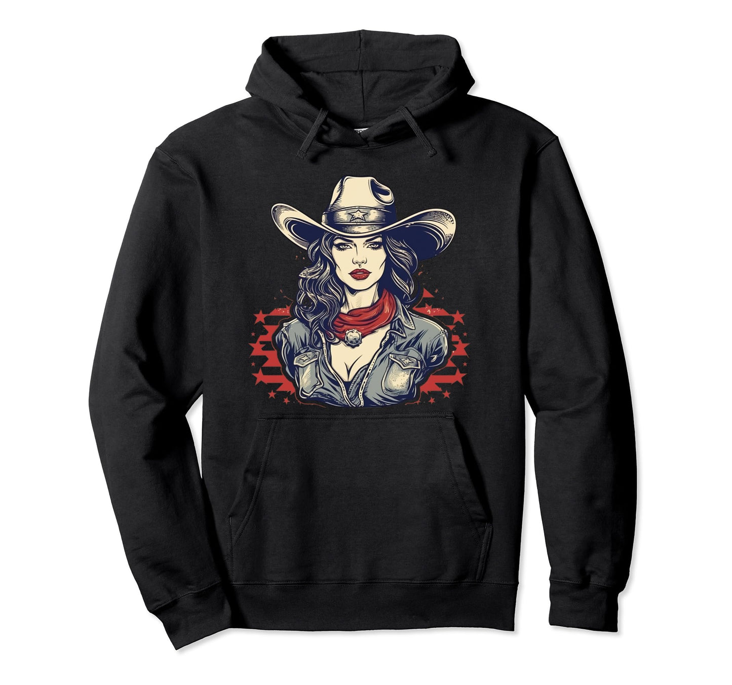 Cowgirl Cowboy Patriotic Cow And Farm Hoodie - Casual Everyday Wear Unisex - T-Shirt, Sweatshirt, Hoodie
