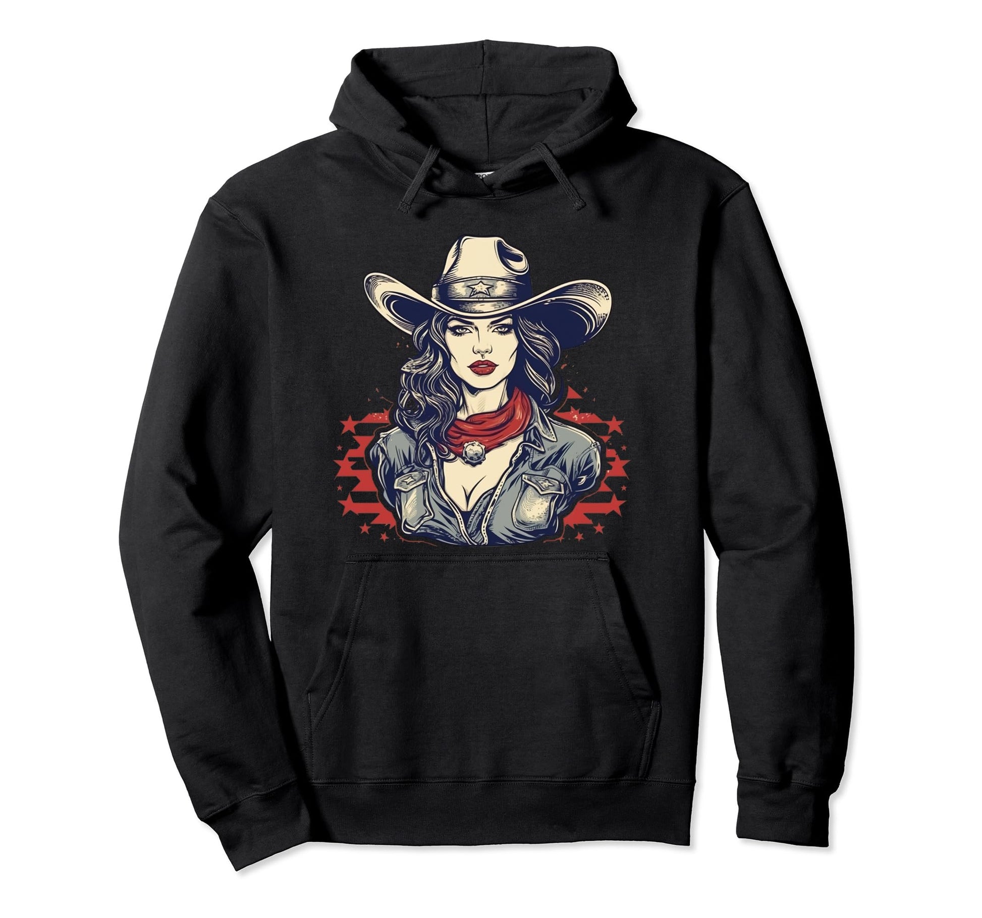 Cowgirl Cowboy Patriotic Cow And Farm Hoodie - Casual Everyday Wear Unisex - T-Shirt, Sweatshirt, Hoodie