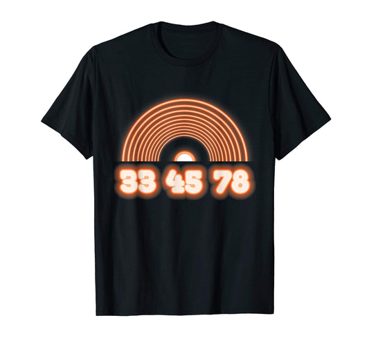 33 45 78 Vinyl Record Analog Player T-Shirt - Graphic Print for Adults - T-Shirt, Sweatshirt, Hoodie