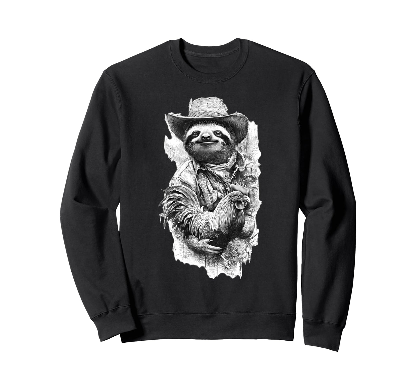 Country Cowboy Sloth Rodeo Sweatshirt - Streetwear Style for Adults - T-Shirt, Sweatshirt, Hoodie