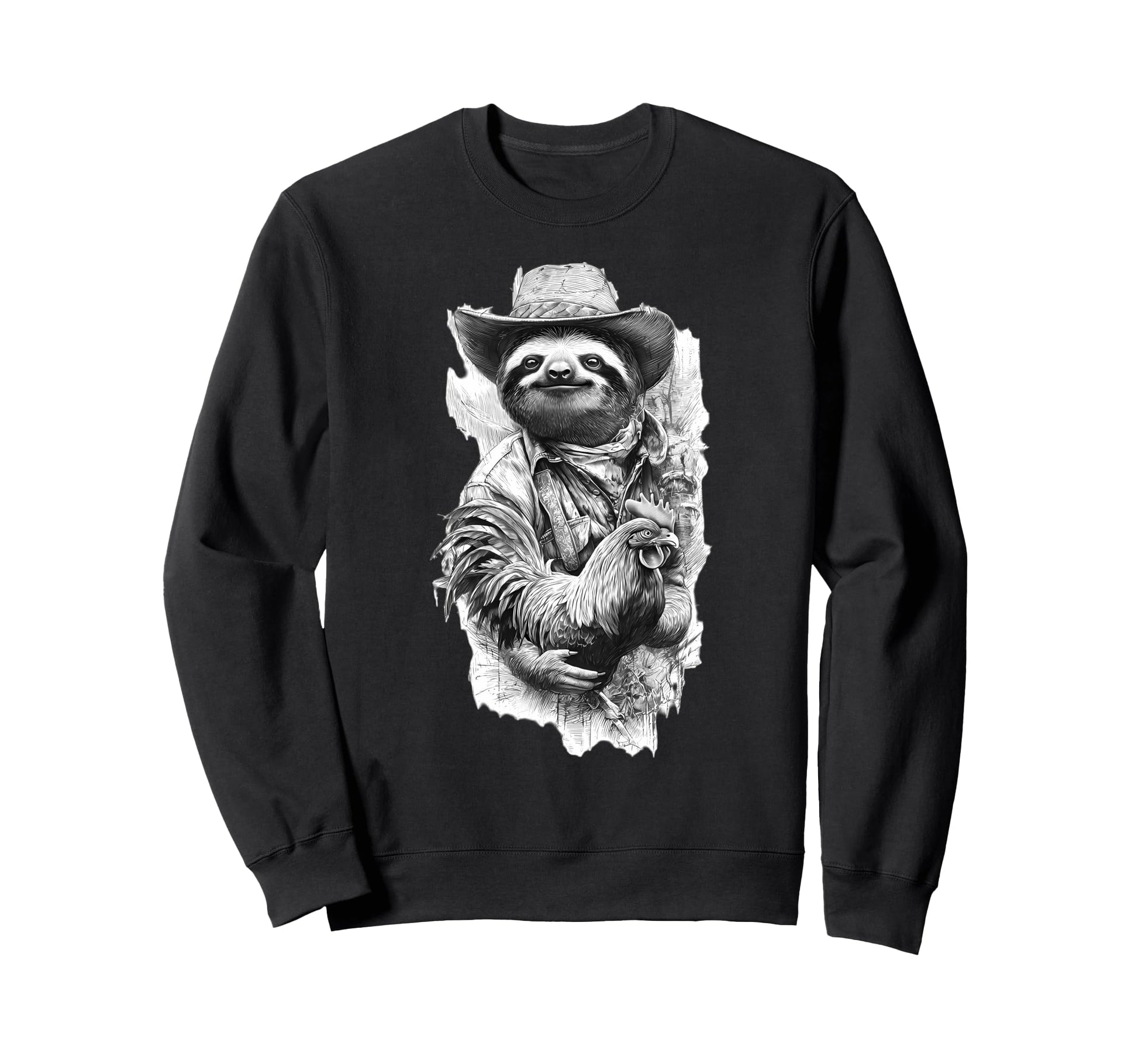 Country Cowboy Sloth Rodeo Sweatshirt - Streetwear Style for Adults - T-Shirt, Sweatshirt, Hoodie