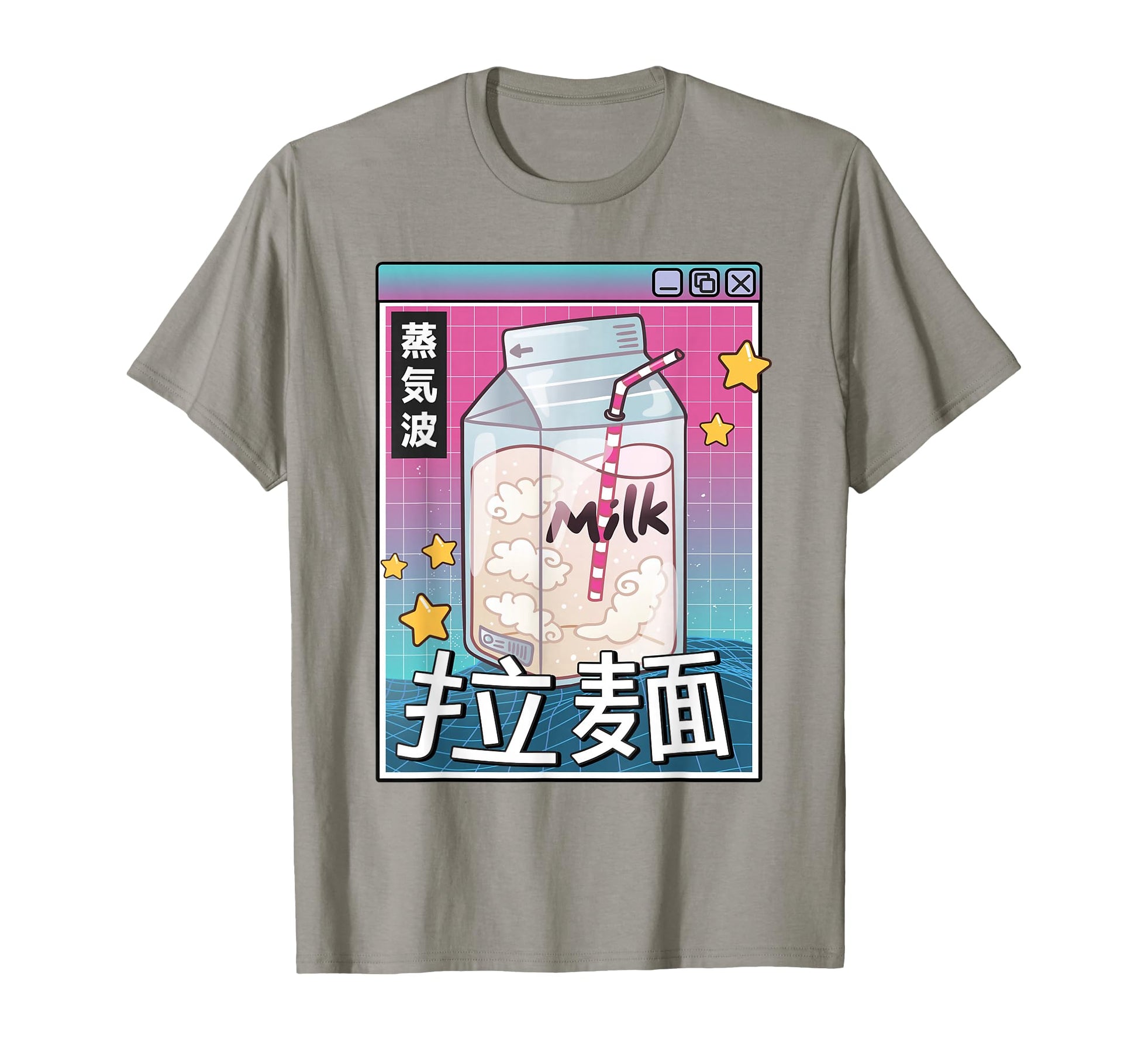 Japan Milk Carton Kawaii Grid T-Shirt - Casual Everyday Wear for Adults - T-Shirt, Sweatshirt, Hoodie