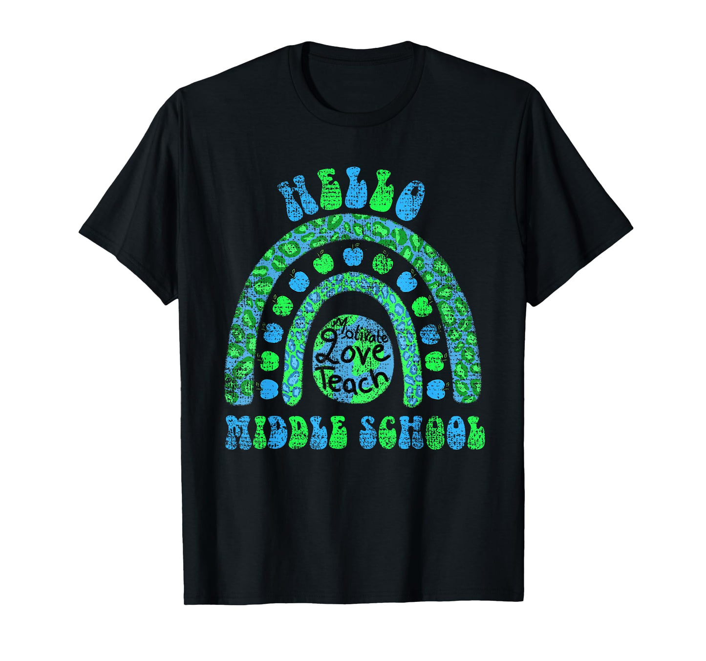 Hello Middle School Earth Leopard T-Shirt - Minimalist Print Men Women - T-Shirt, Sweatshirt, Hoodie