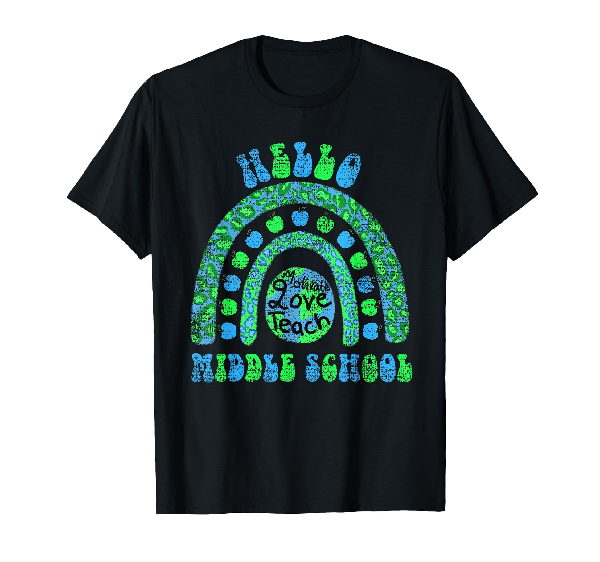 Hello Middle School Earth Leopard T-Shirt - Minimalist Print Men Women - T-Shirt, Sweatshirt, Hoodie