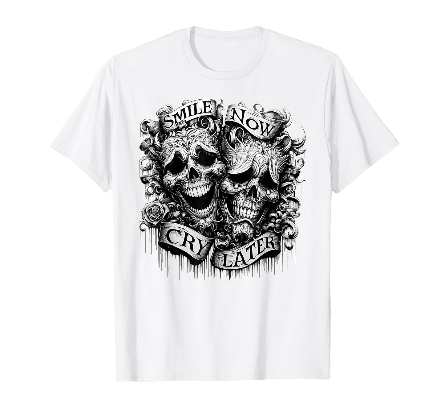 Smile Now Cry Later Clown T-Shirt - Casual Everyday Wear for Adults - T-Shirt, Sweatshirt, Hoodie