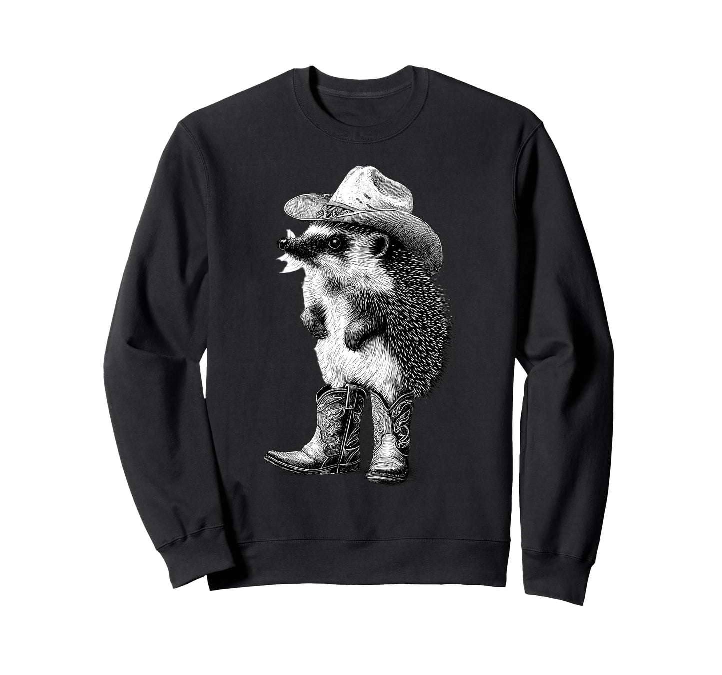 Country Cowboy Hedgehog Rodeo Sweatshirt - Trendy Graphic for Adults - T-Shirt, Sweatshirt, Hoodie