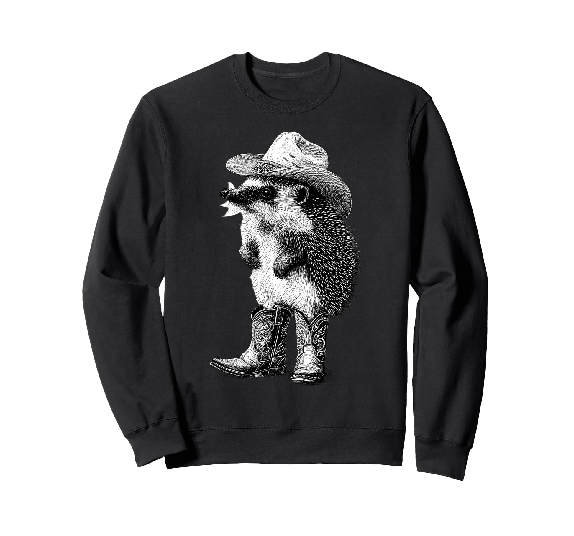 Country Cowboy Hedgehog Rodeo Sweatshirt - Trendy Graphic for Adults - T-Shirt, Sweatshirt, Hoodie