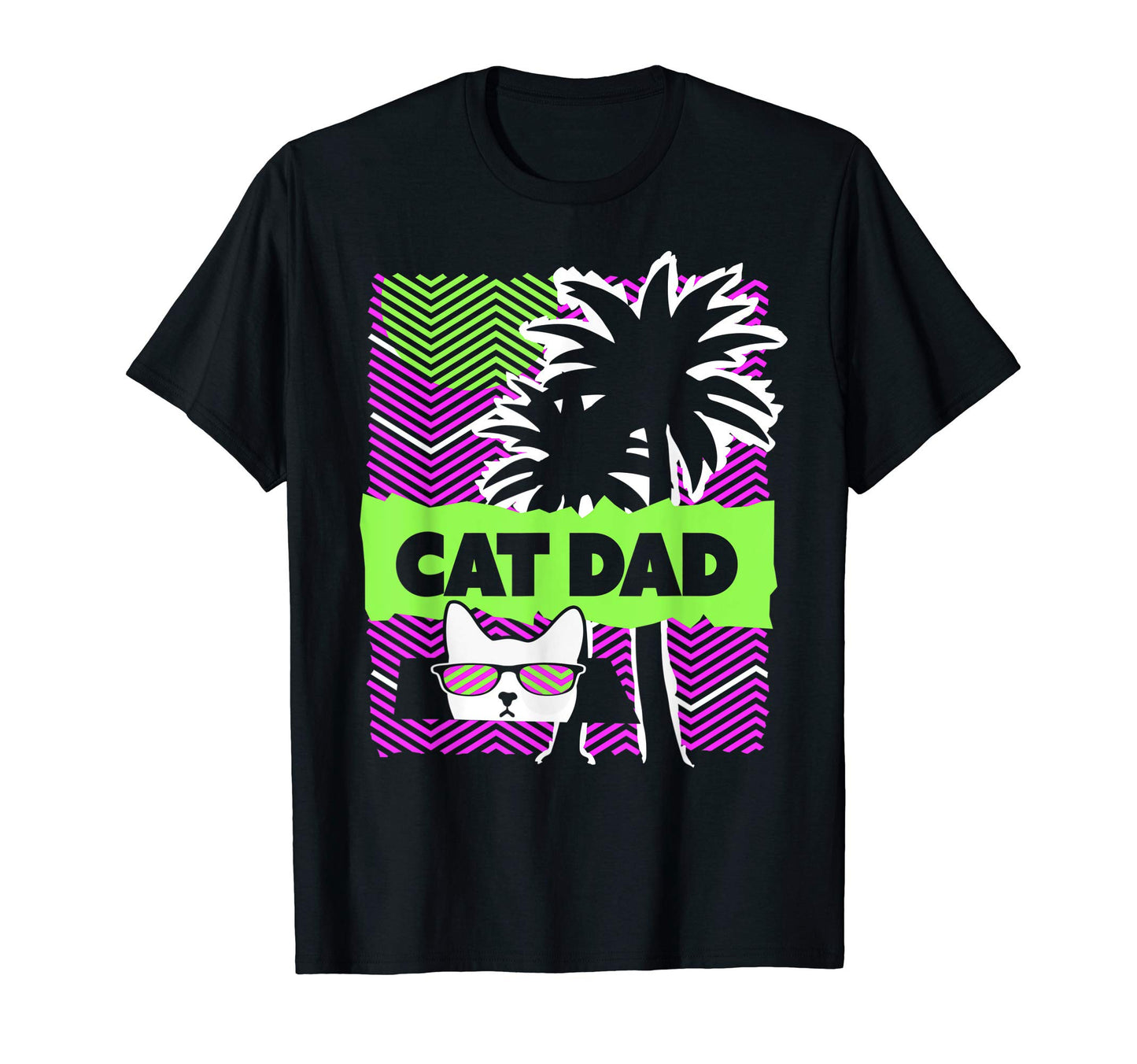 Cat Dad 90S Vaporwave Aesthetic T-Shirt - Trendy Graphic Men Women - T-Shirt, Sweatshirt, Hoodie