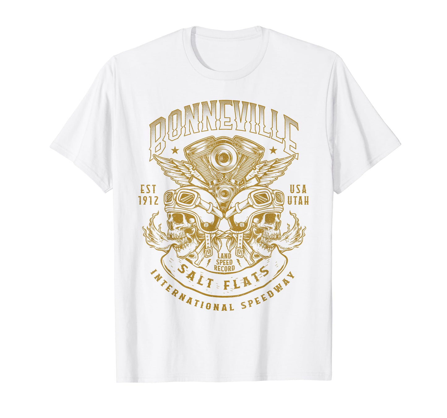 Bonneville Salt Flats Motorcycle T-Shirt - Minimalist Print Men Women - T-Shirt, Sweatshirt, Hoodie