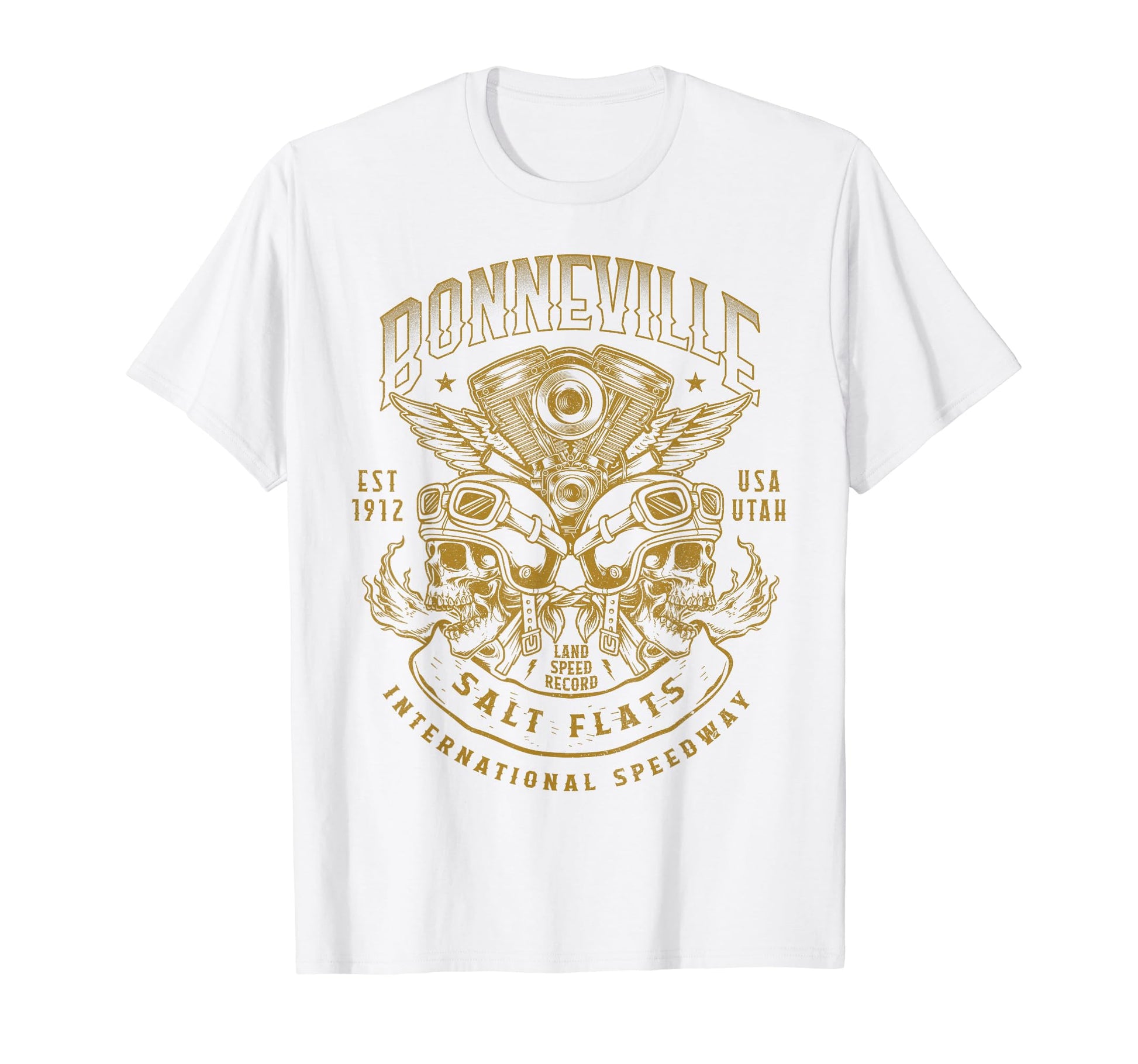 Bonneville Salt Flats Motorcycle T-Shirt - Minimalist Print Men Women - T-Shirt, Sweatshirt, Hoodie