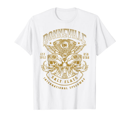 Bonneville Salt Flats Motorcycle T-Shirt - Minimalist Print Men Women - T-Shirt, Sweatshirt, Hoodie