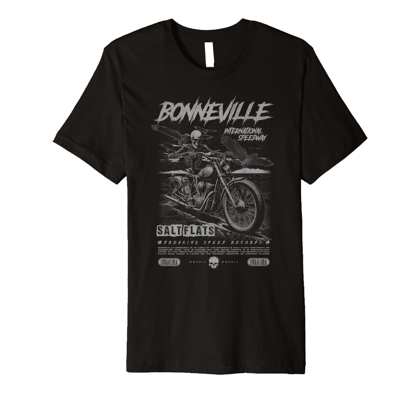 Bonneville Salt Flats Motorcycle T-Shirt - Fun Novelty Design for Adults - T-Shirt, Sweatshirt, Hoodie