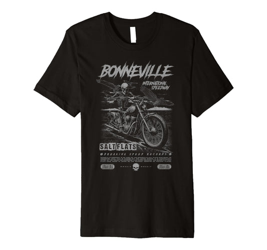 Bonneville Salt Flats Motorcycle T-Shirt - Fun Novelty Design for Adults - T-Shirt, Sweatshirt, Hoodie