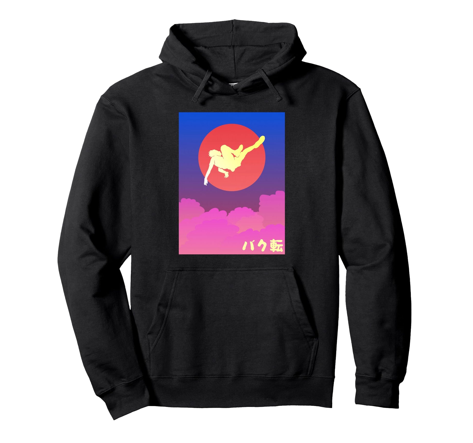 Japanese Aesthetic Backflip Vaporwave Hoodie - Fun Novelty Design Unisex - T-Shirt, Sweatshirt, Hoodie