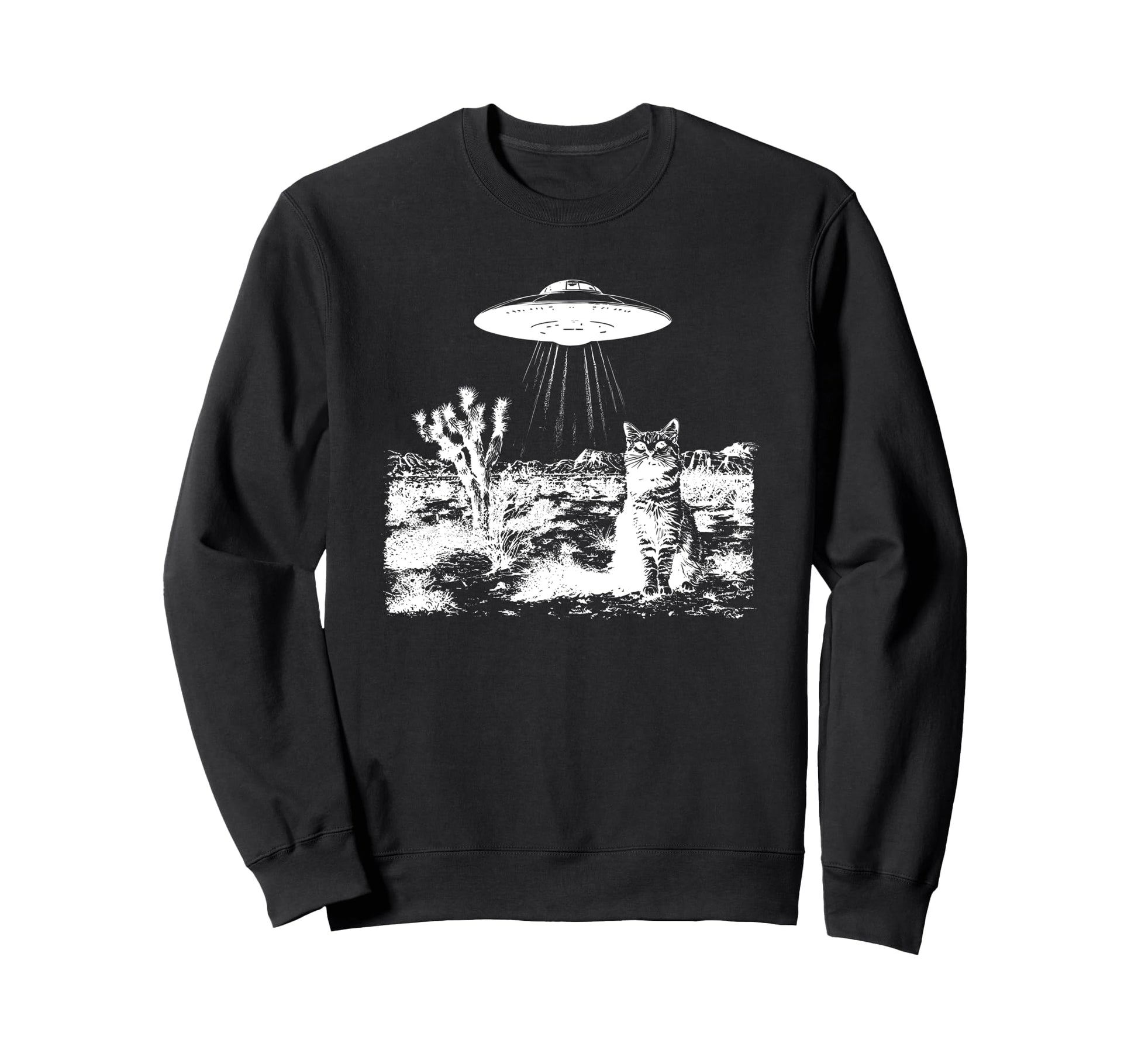 Ufo Cowboy Cat Sweatshirt - Streetwear Style for Adults - T-Shirt, Sweatshirt, Hoodie