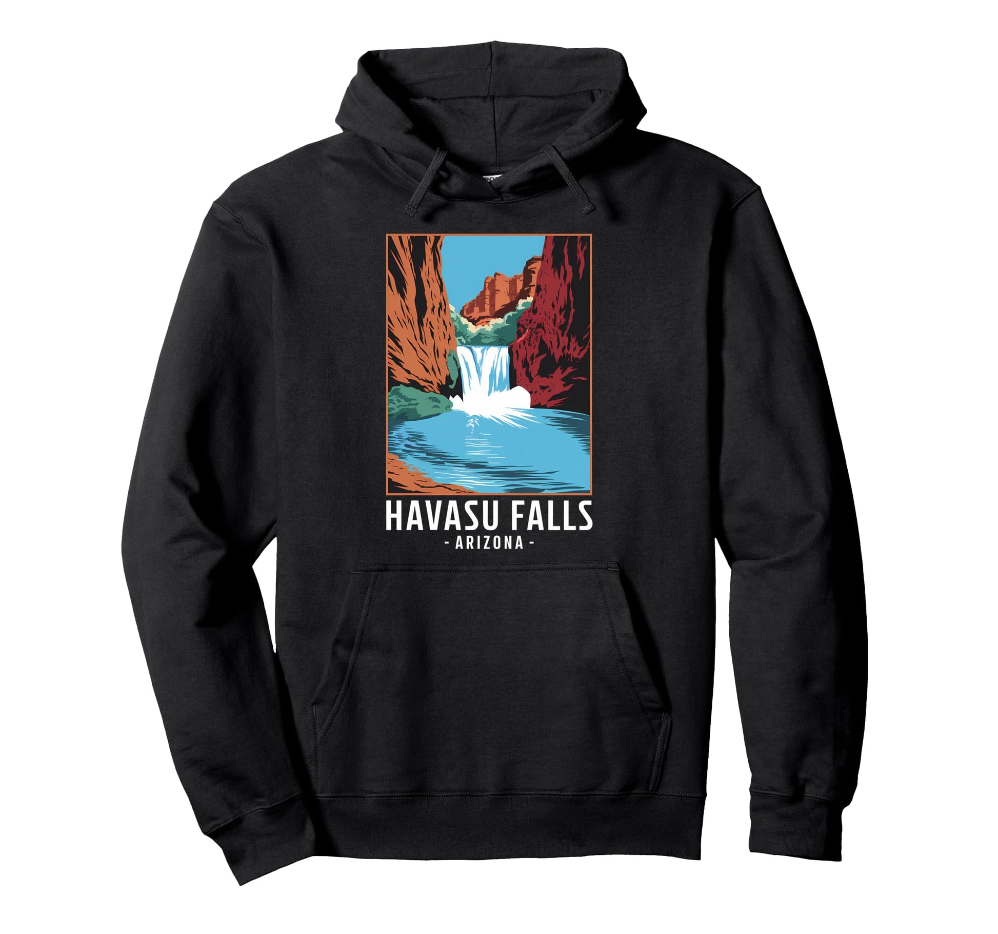 Havasu Falls Arizona Az Waterfall Hoodie - Trendy Graphic for Adults - T-Shirt, Sweatshirt, Hoodie